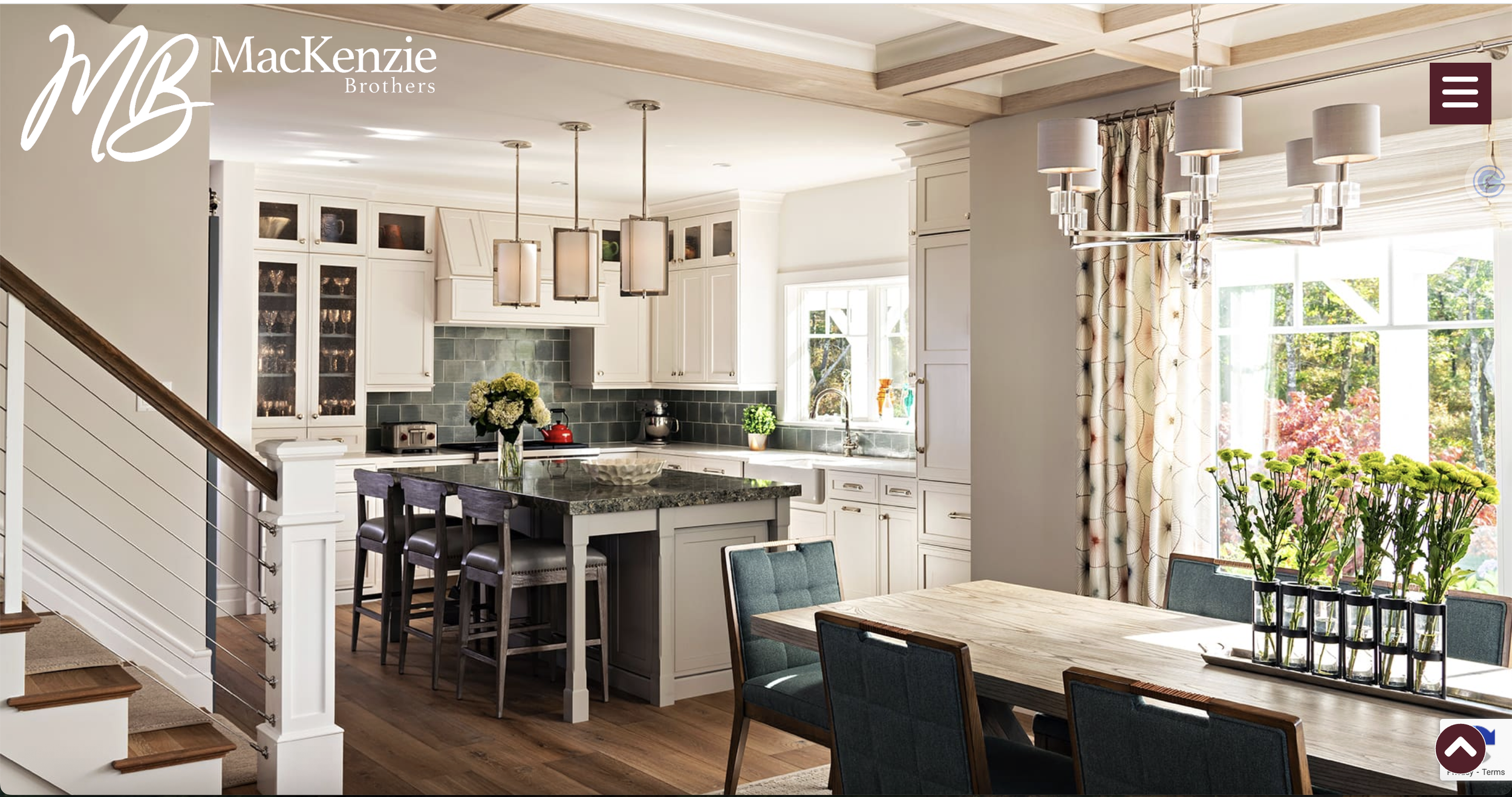 MacKenzie Brothers.com website homepage, designed by Sandy Neck Media. Randomly rotating Hero image.