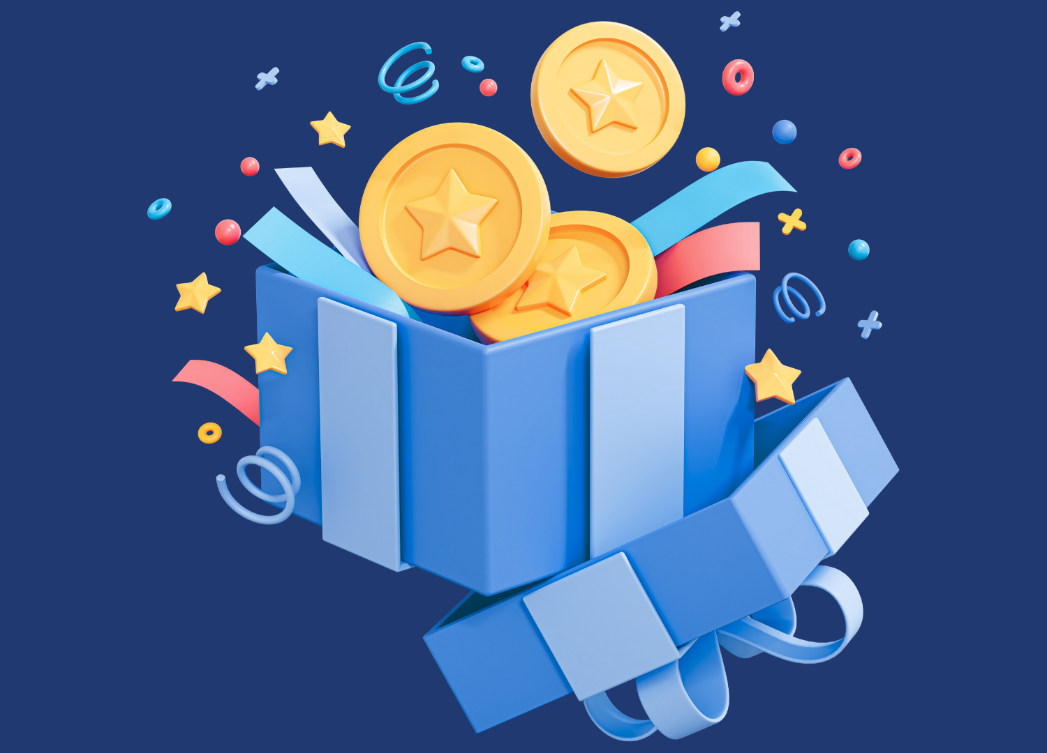 Gift box with cash bursting