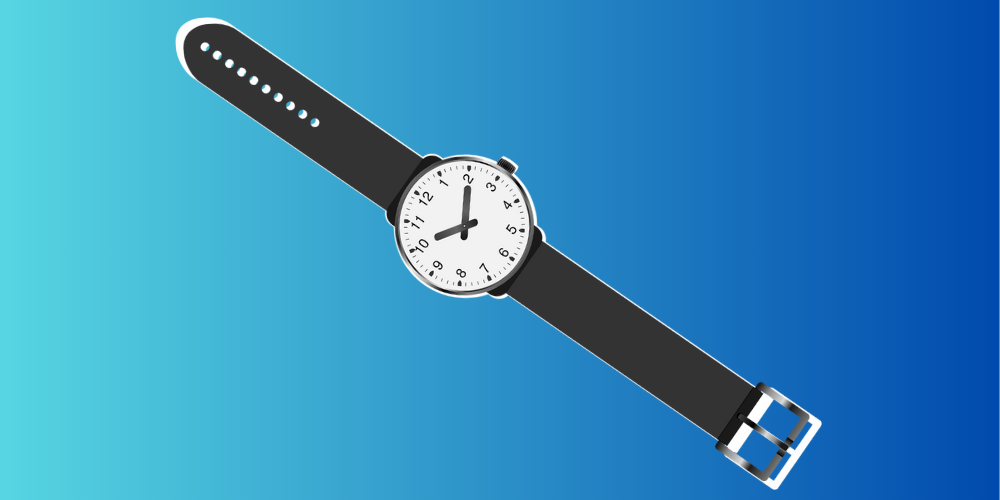 Watch showing 10:10 time with hands forming a smile shape, symbolizing hidden smiles and brand trust.