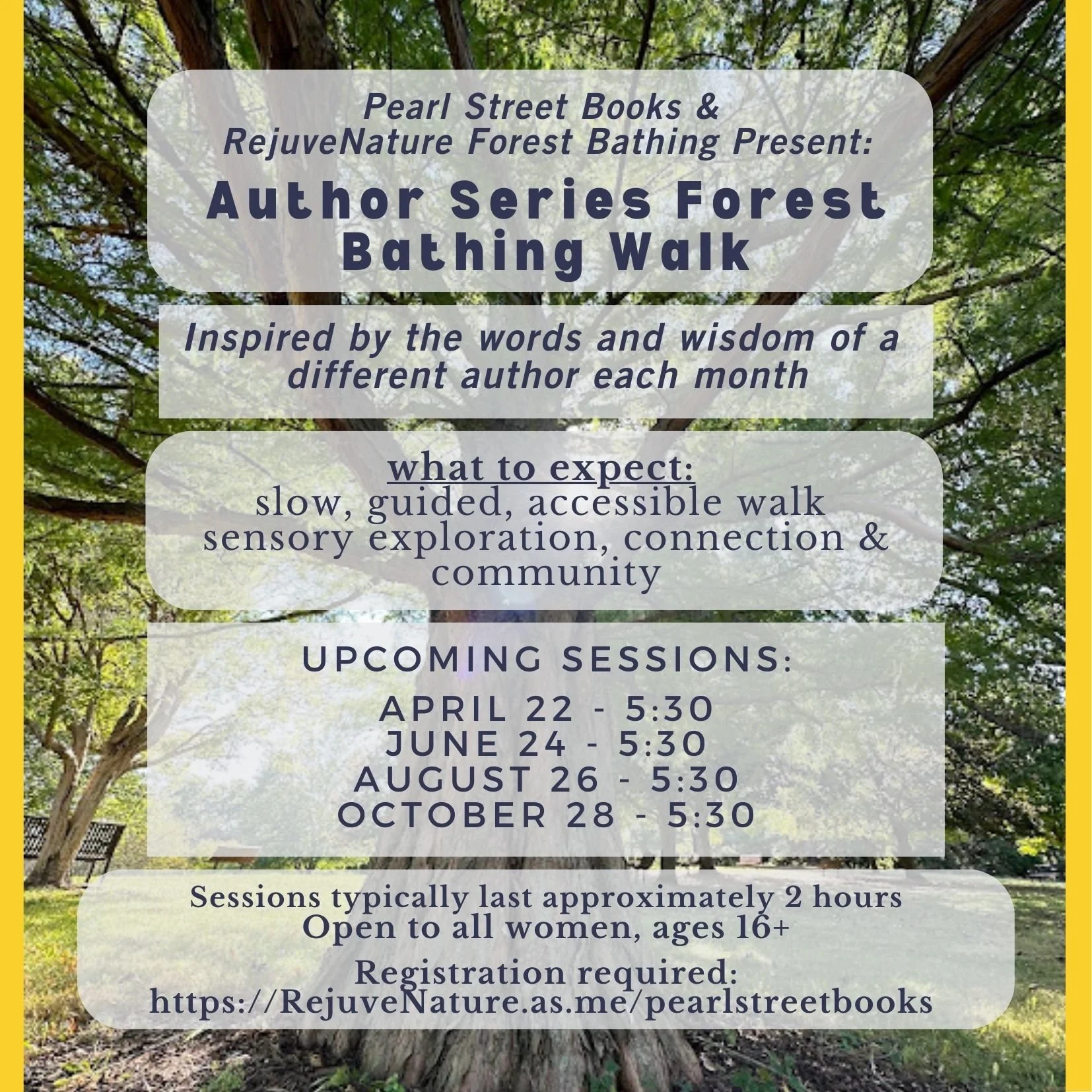 Author Series Forest Bathing Walk