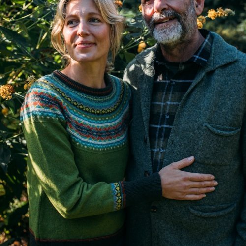 Eribe Alpine Short Sweater Moss with Herd Jacket.jpeg