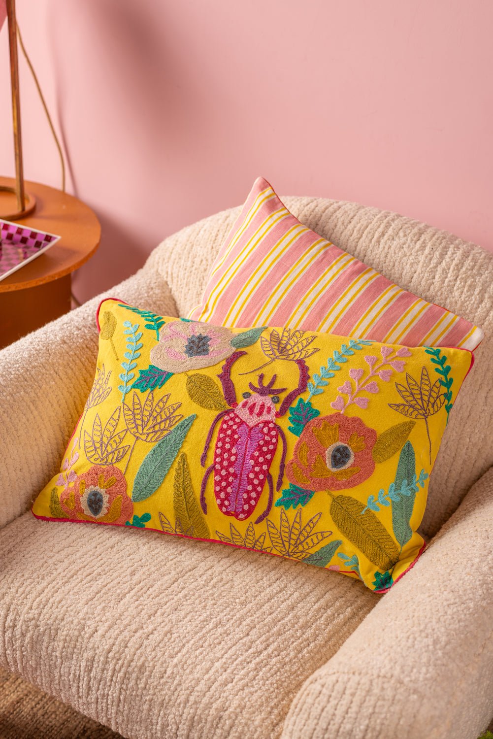 Beetle Embroidered Cushion Cover CC1090 by Ian Snow 3.jpeg