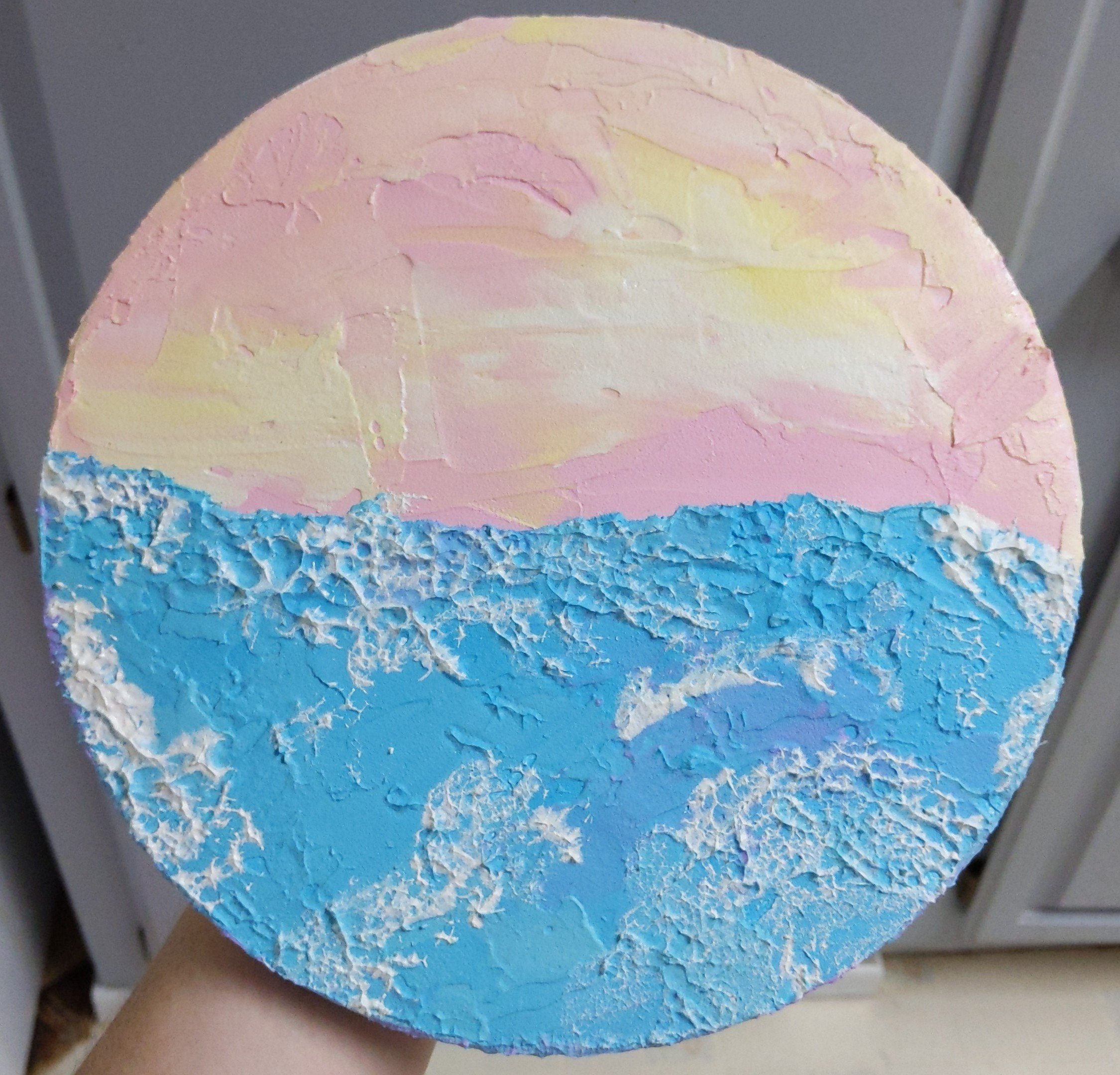 The Seas Occasion - Textured Ocean Painting | PTSD Recovery Art, Inspirational Healing Artwork