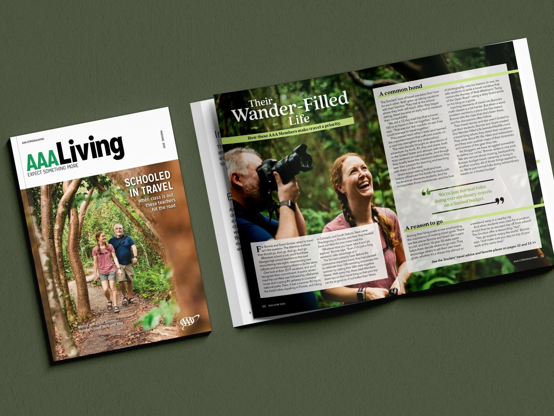 <b>AAA Living </b><br>Magazine Layouts
