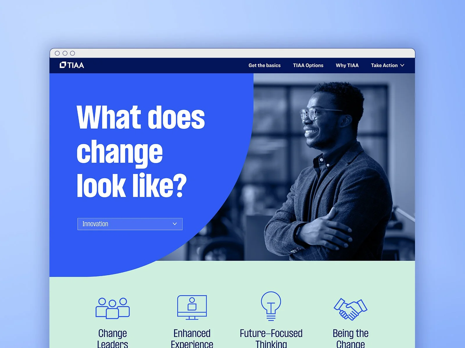 <b>TIAA </b><br>Changemakers Landing Page