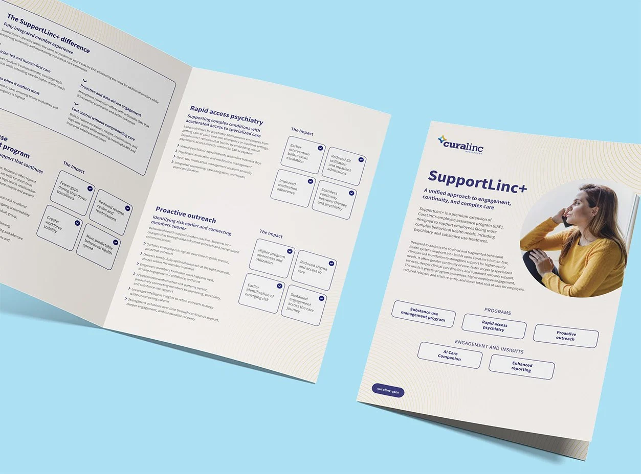 <b>CuraLinc Healthcare </b><br>SupportLinc+ Bi-fold Brochure