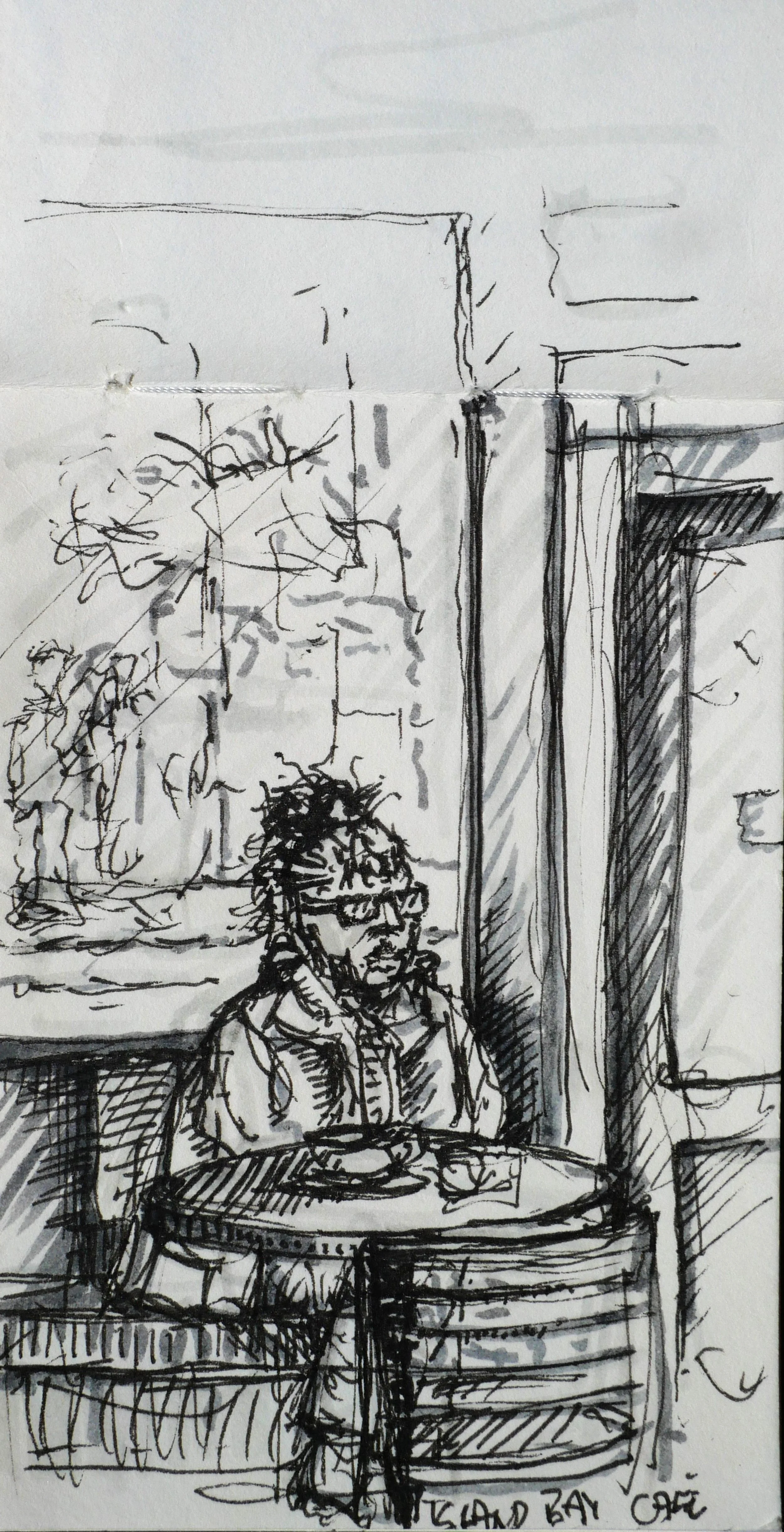 Café. Island Bay, Wellington. (85x150)
Brush Pen and Fibre Tipped Pen.