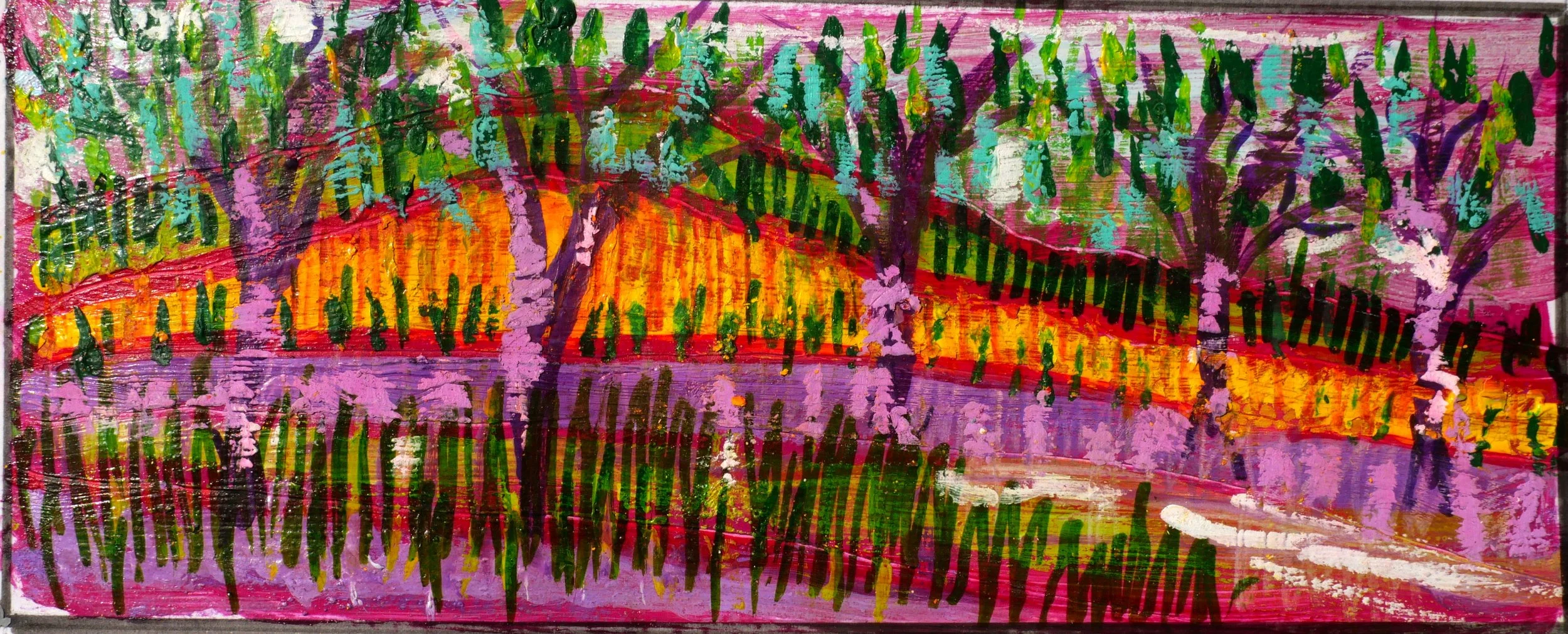 Study 26 (80x200) 
Water Colour, Brush Pens. Gouache and Oil Pastel.