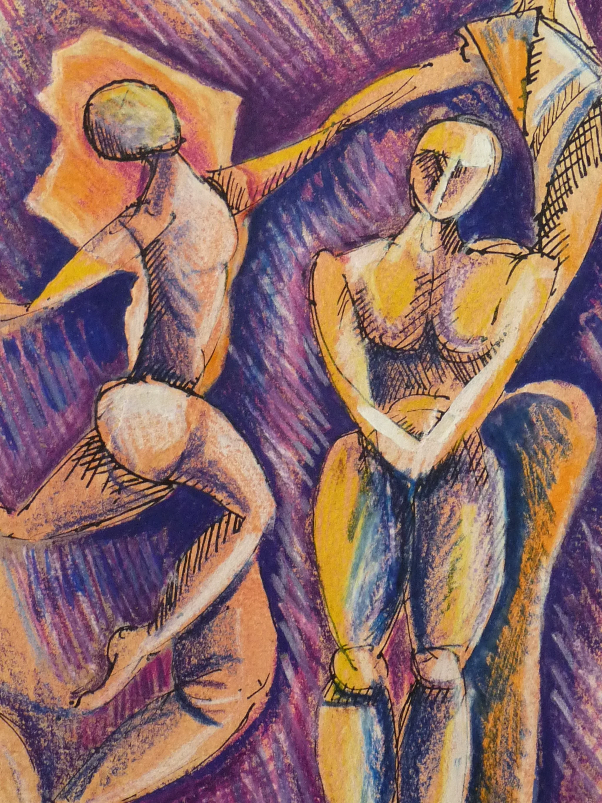 Mixed Media Drawing (210x297)
(Torn paper, colour pencil, water colour and indian ink)