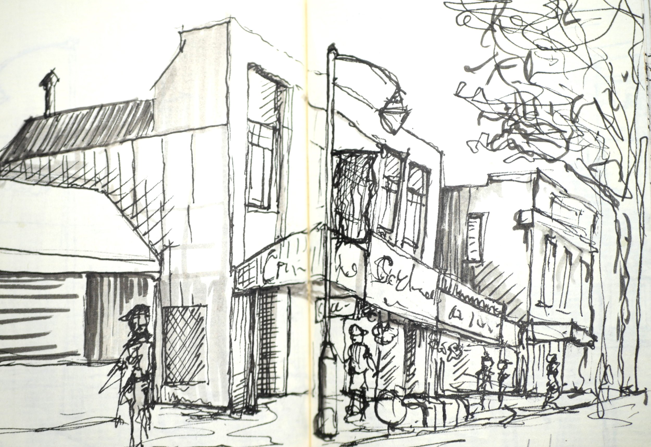 Hardy Street, Nelson
 (140x180) 
Fibre Tipped Pen and Brush Pen