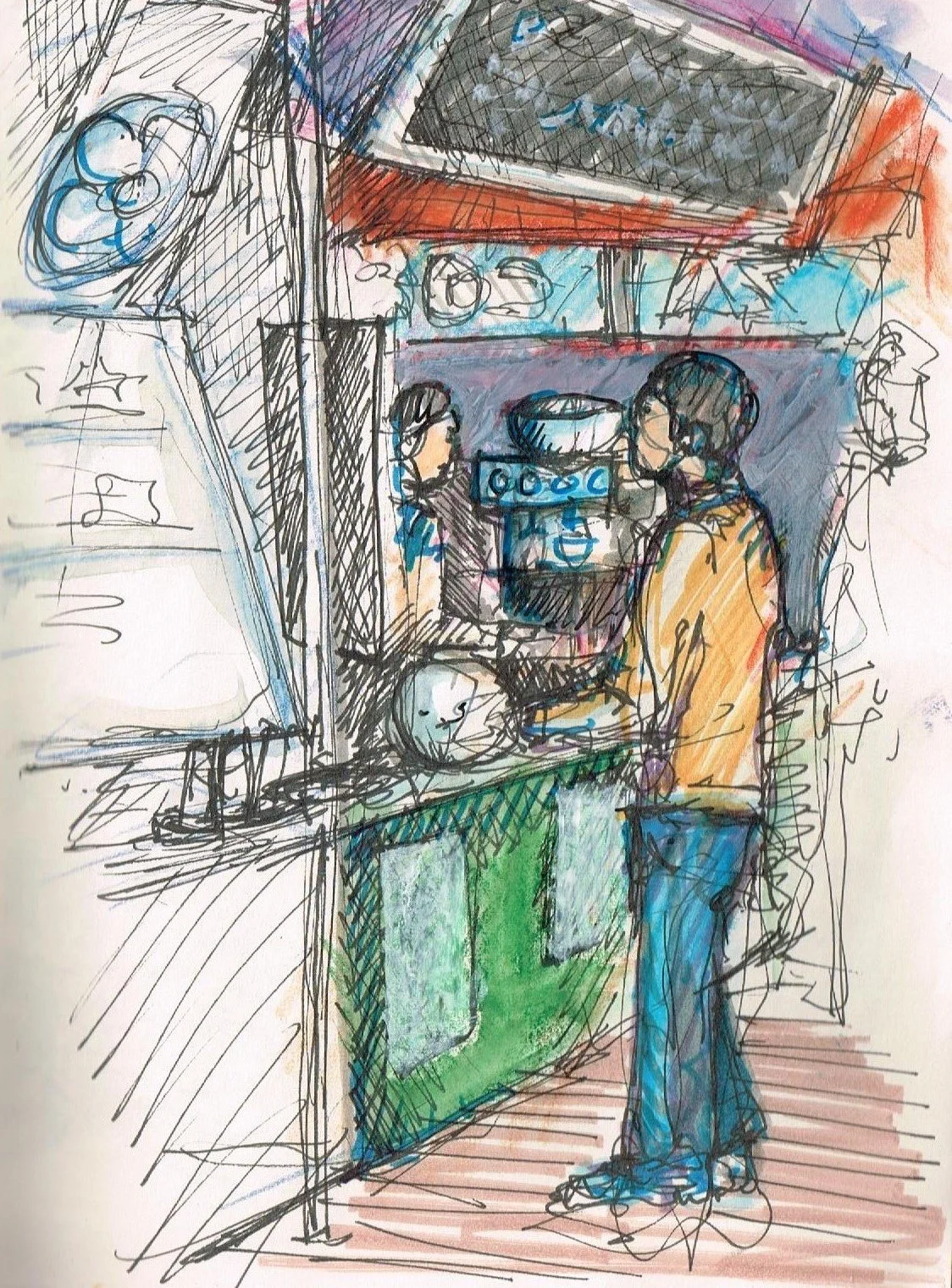 Yazza Café, Nelson (148x210)
Brush Pen and Fibre Tipped Pen