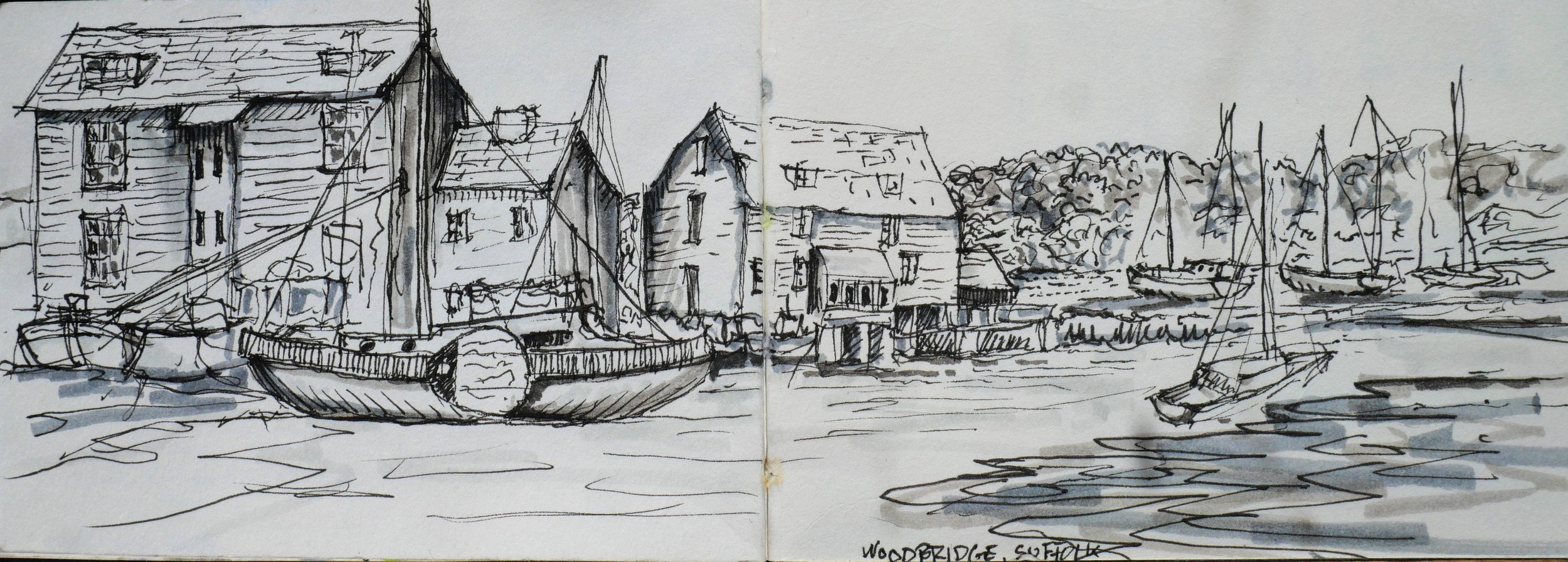 Woodbridge, Suffolk. (230x85)
Brush Pen and Fibre Tipped Pen.