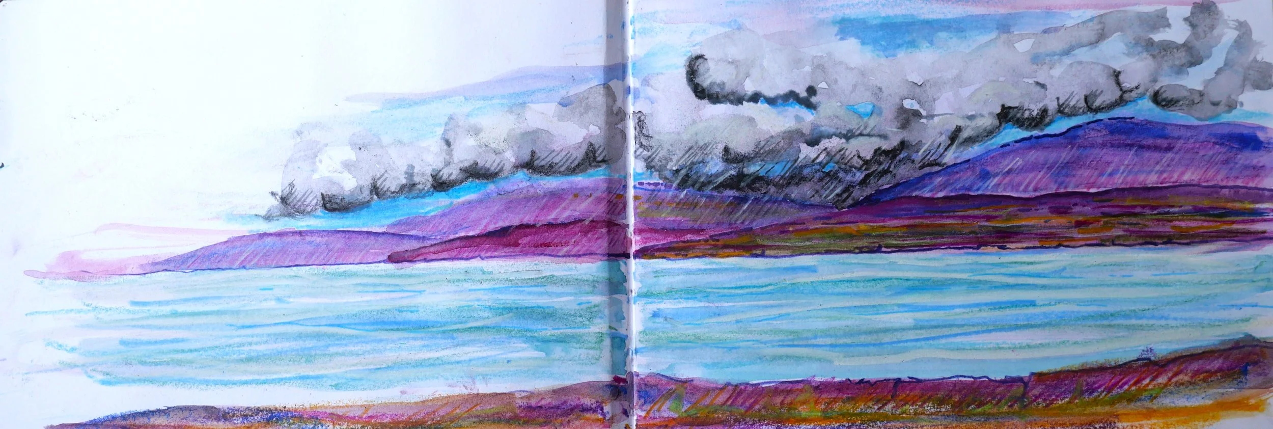 Study 2 (145x420)
Water Colour, Brush Pen, Crayon, Fibre Tipped Pen.