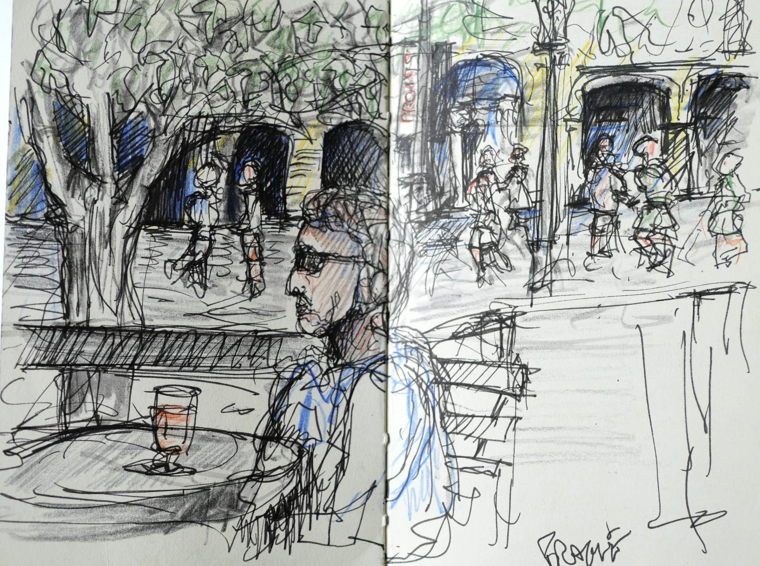 Prague 
 (140x180) 
Fibre Tipped Pen and Brush Pen