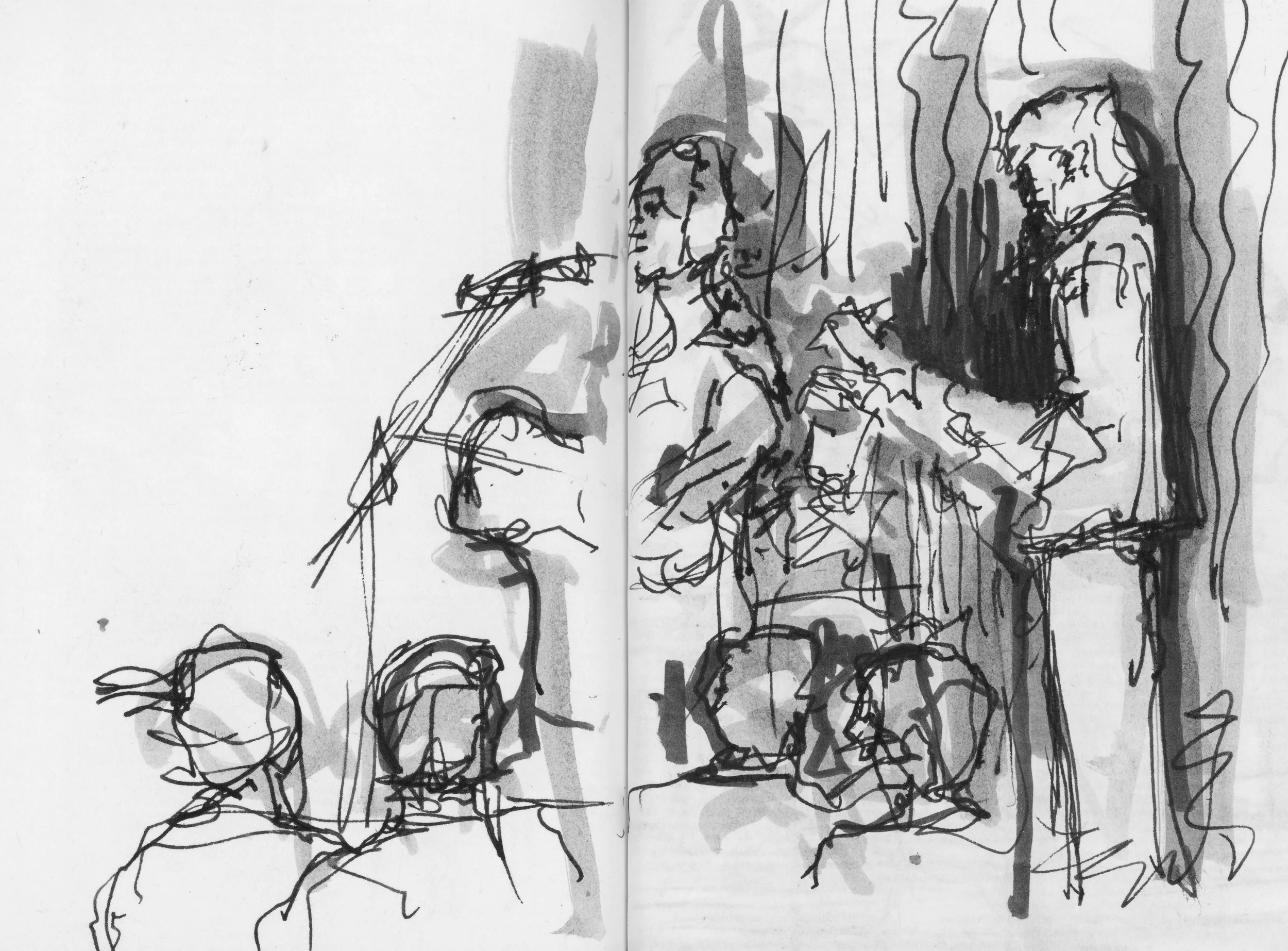 Boathouse, Nelson 4. (130x170)
Brush Pen and Fibre tipped pen.