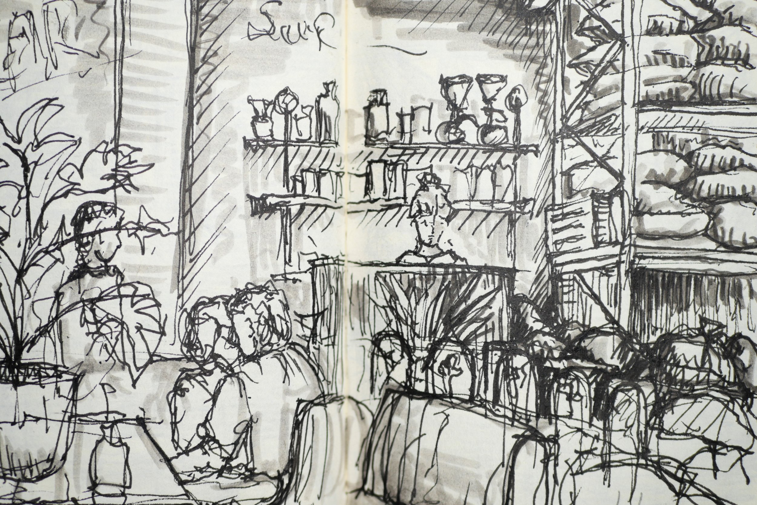 Supreme Coffee Café, Nelson
 (140x180) 
Fibre Tipped Pen and Brush Pen