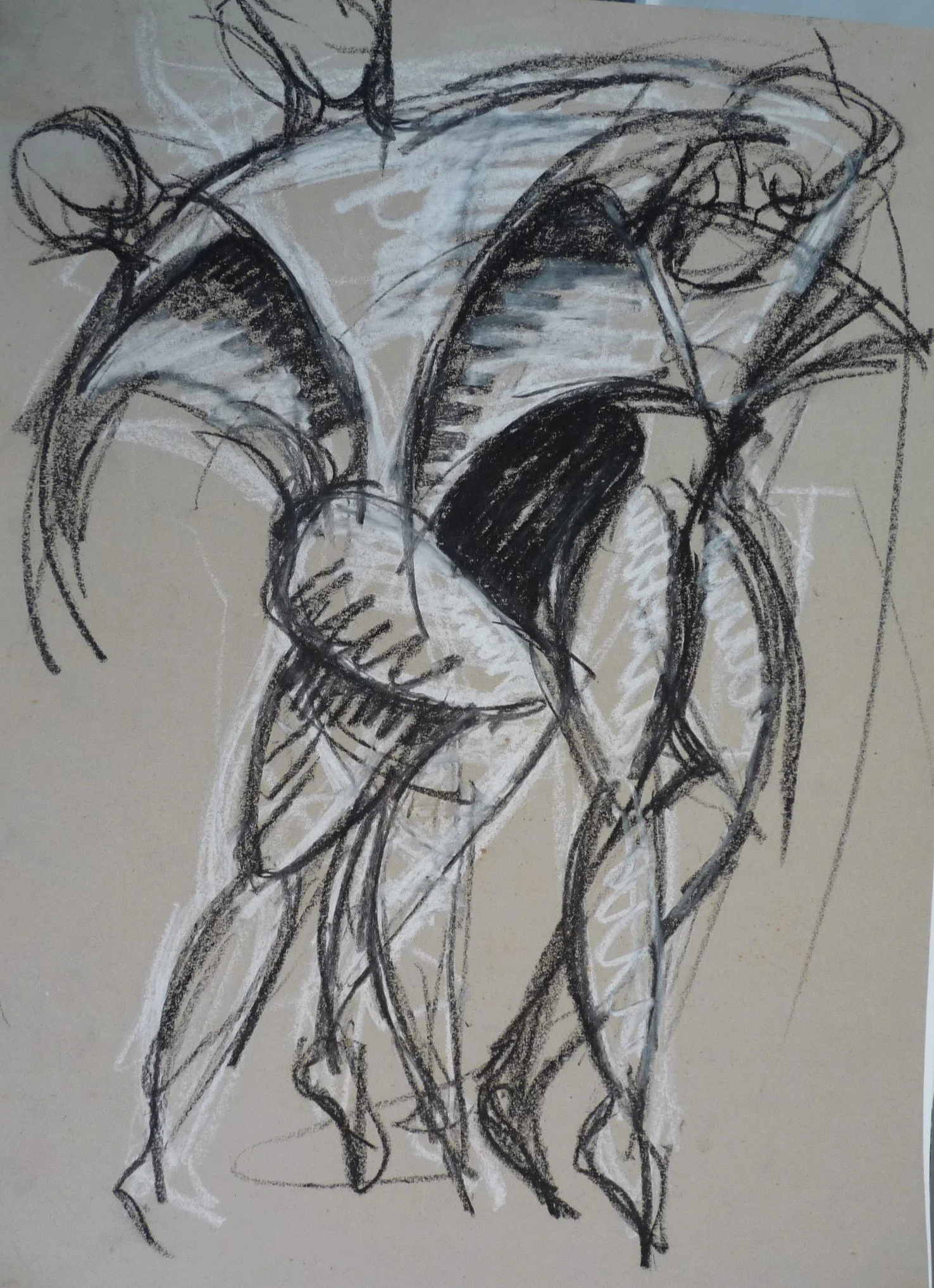 Black Crayon, Graphite and Chalk Pastel drawing (290x410)