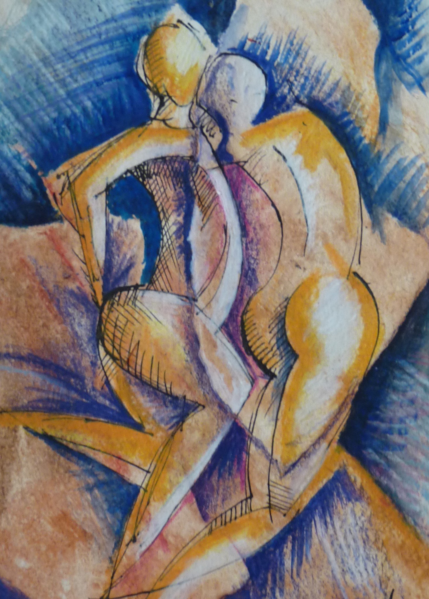 Mixed Media Drawing (210x297)
(Torn paper, colour pencil, water colour and indian ink)