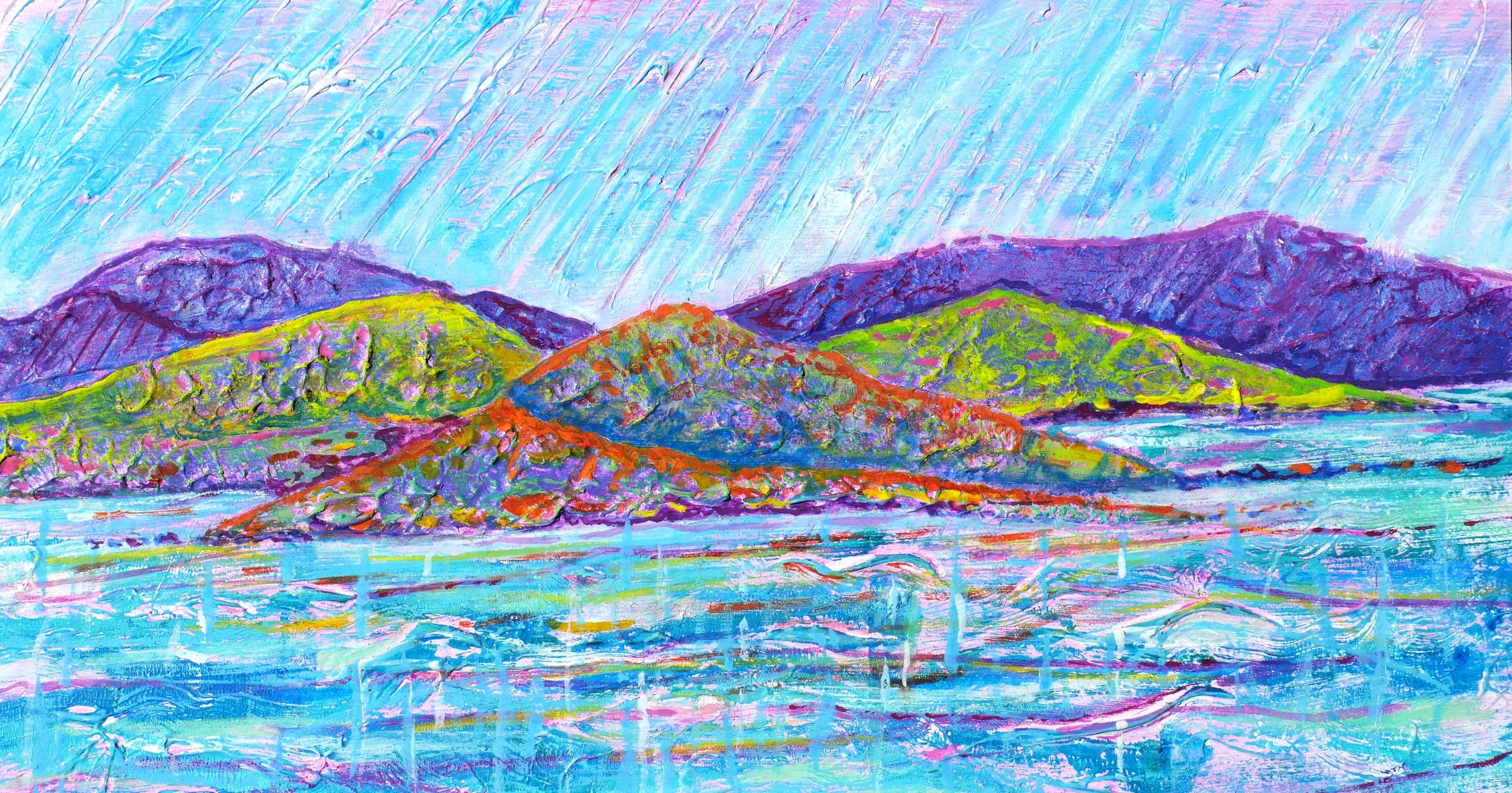 Study 9 (160x300)
Acrylic Paint, Brush Pen, Crayon, Water Colour on Gesso treated paper.