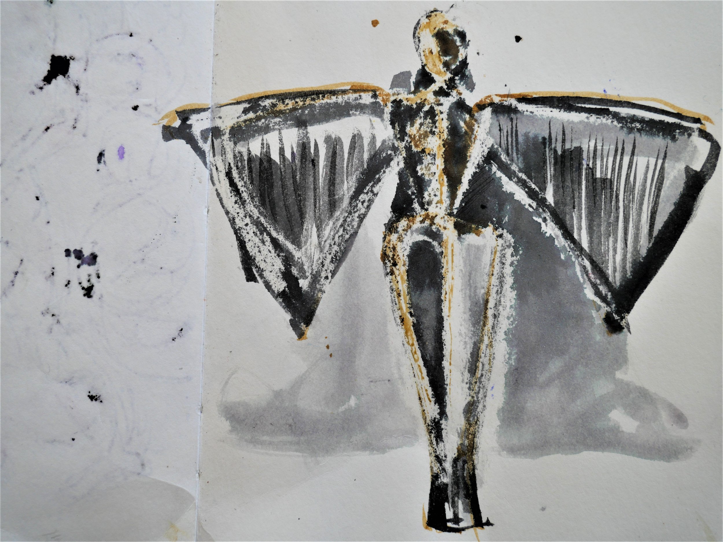 Working Drawing (145x205)
Brush Pen, Ink wash and Wax