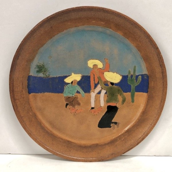 San Jose Plate Cock Fight 13"