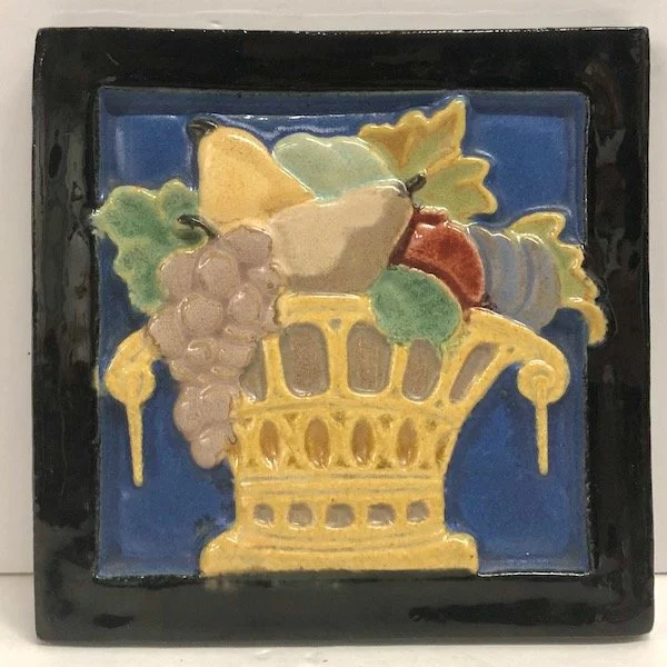 Fruit Basket Tile by Flint Faience