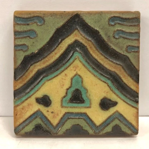 S & S Decorated Vintage Tile