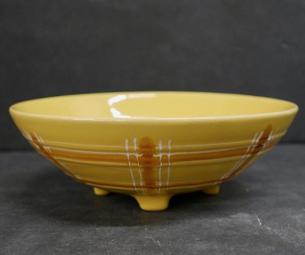 Pacific Plaid Footed Bowl