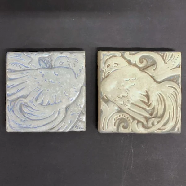Batchelder Glazed Bird Tiles