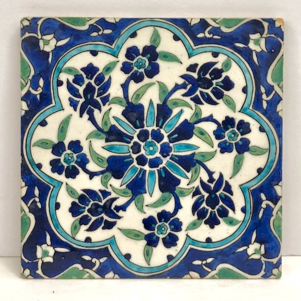 Antique Floral Tile from Spain
