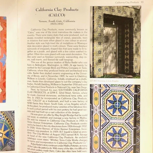 Calco Vintage Tile Set Spanish Revival — Wells Antique Tile & Pottery