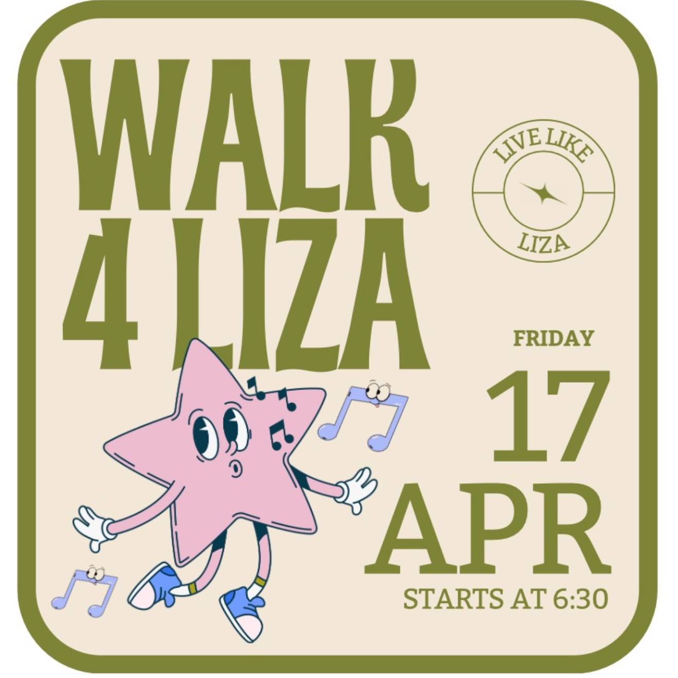 Walk For Liza General Admission Ticket