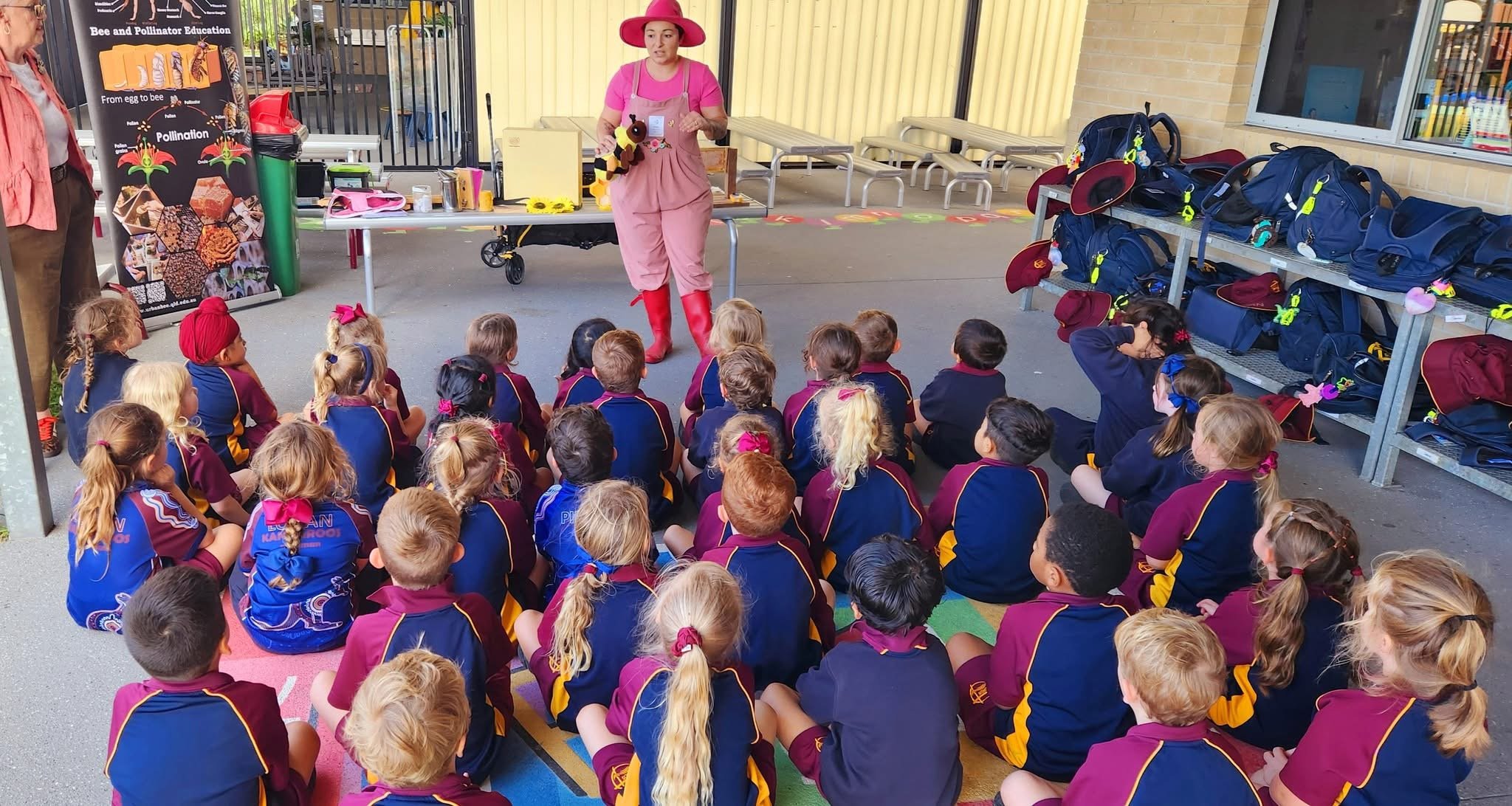 Bees In Schools program for primary schools, hands on learning, pollinator education