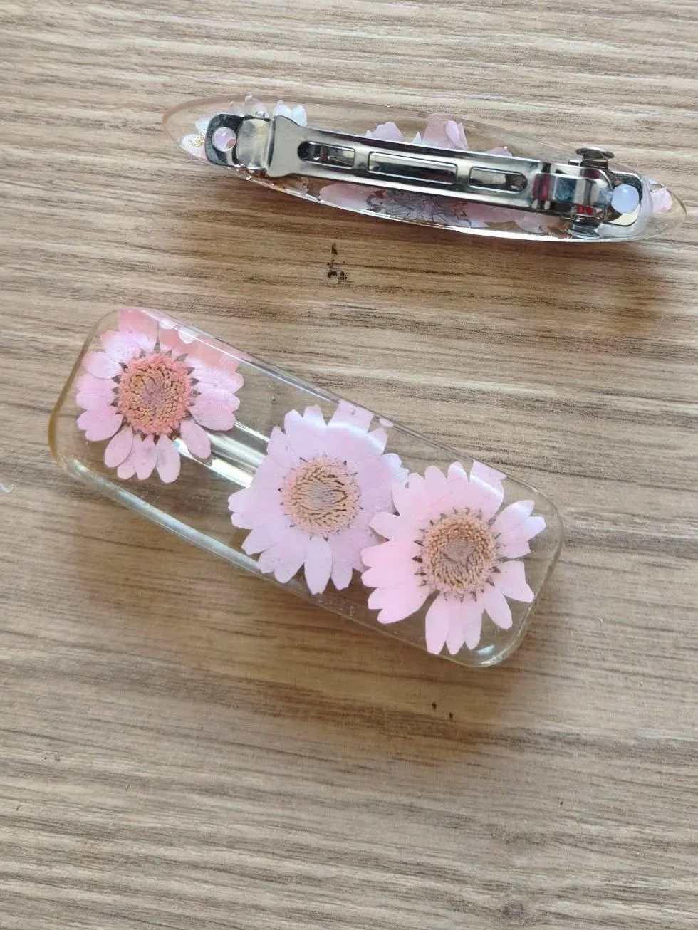 Floral French Barrette Hair Clip