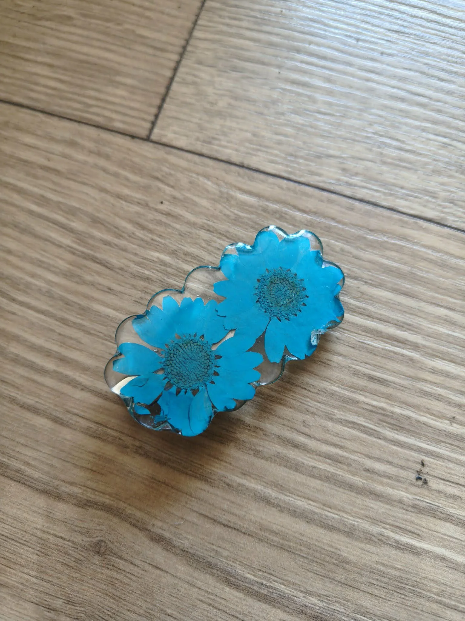 Floral Hair Clip - Cloud