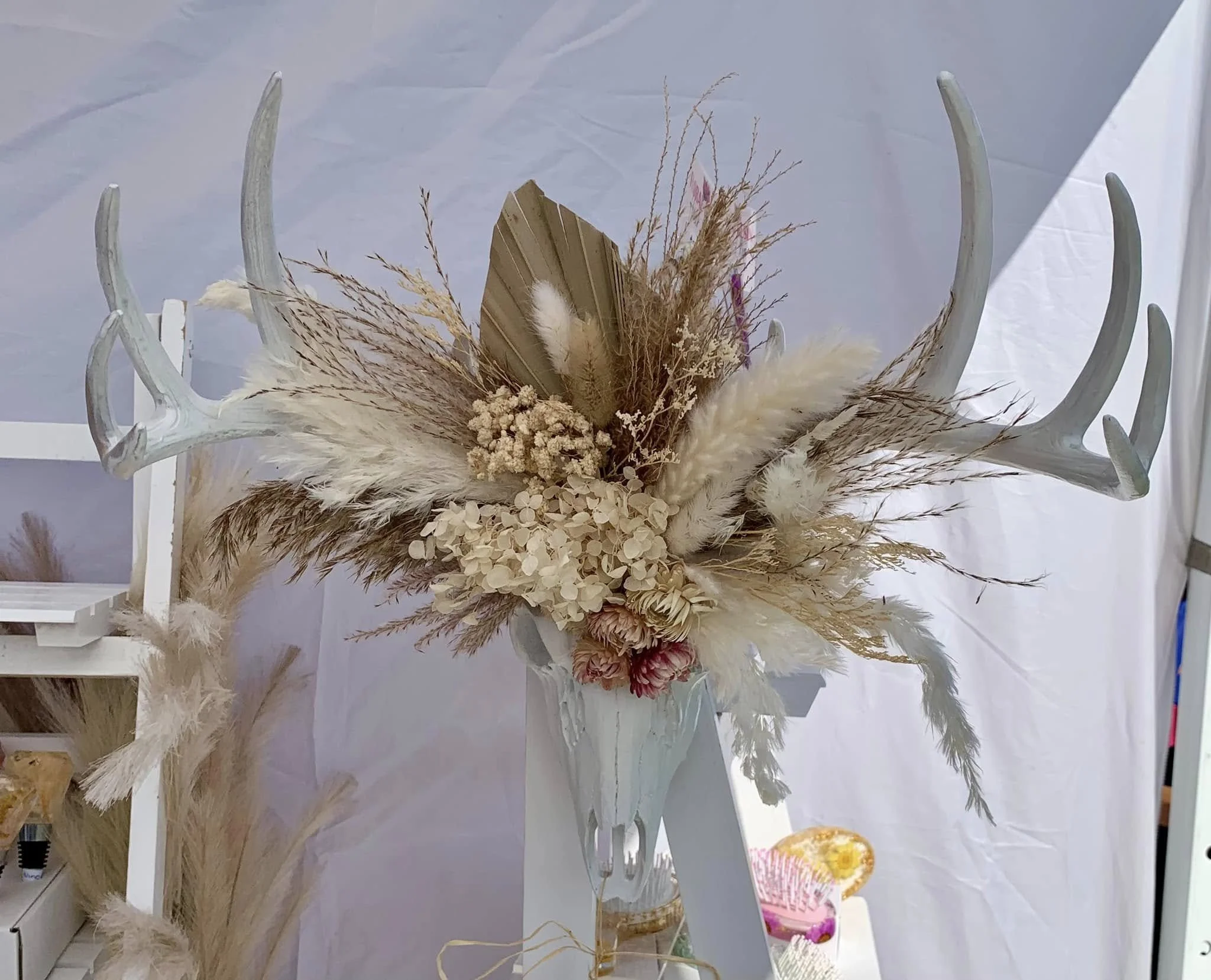 Floral Resin Deer Skull (Large)