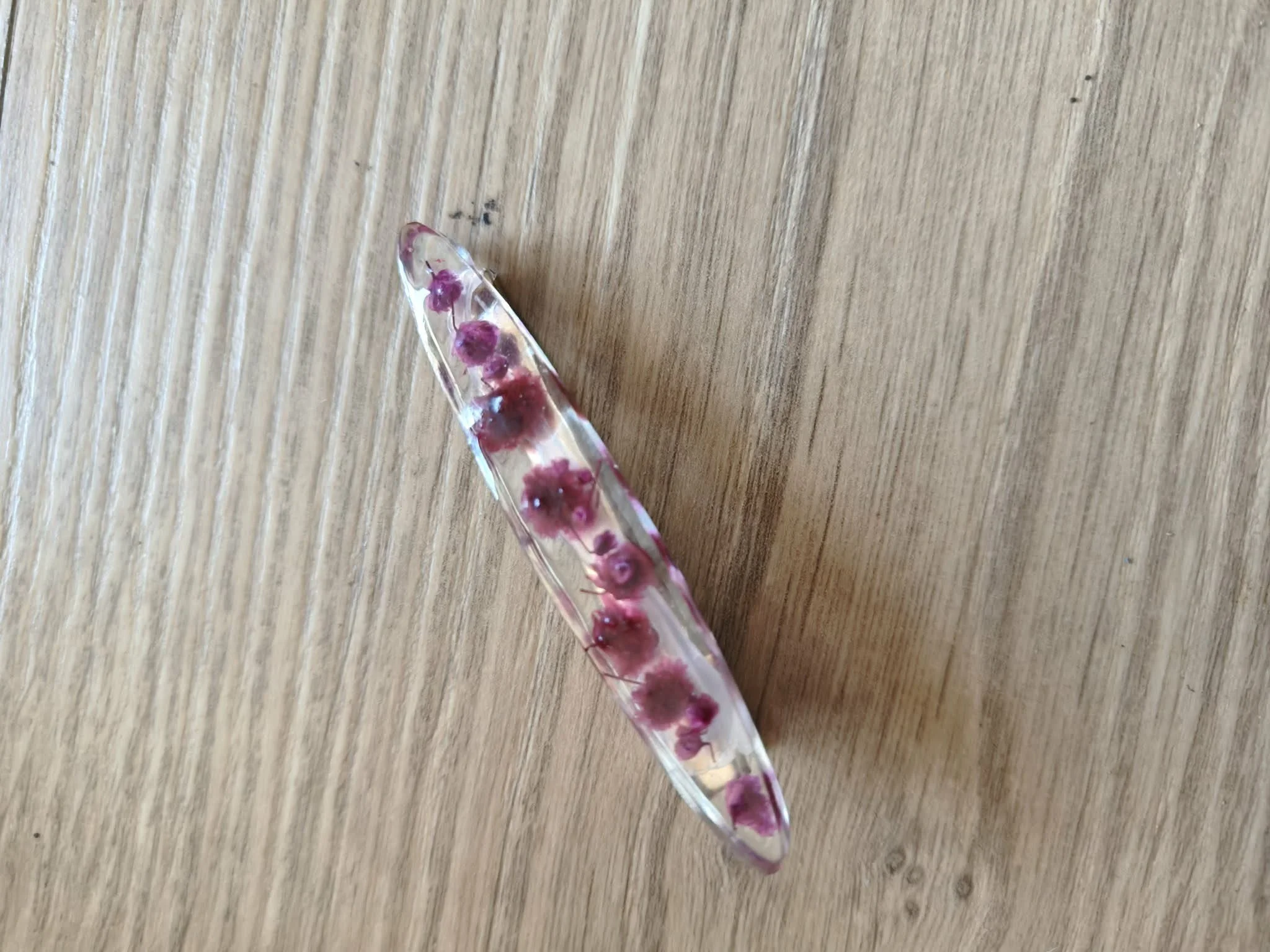 Floral Hair Clip - Small Rectangle