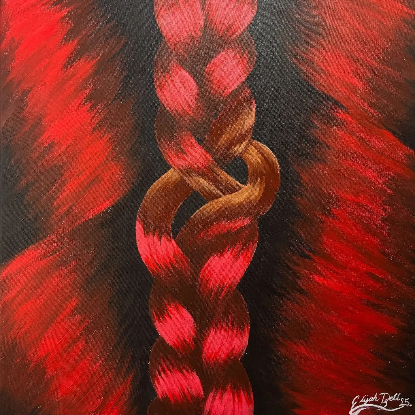 &ldquo;Entwined Hearts&rdquo; 2&rsquo;x2&rsquo; Acrylic Painting

This piece is more abstract than it is a piece with meaning, so i&rsquo;ll let you folks work out what you feel when you look at it 🌞

#indigenousart #indigenousartist #indigenous #na