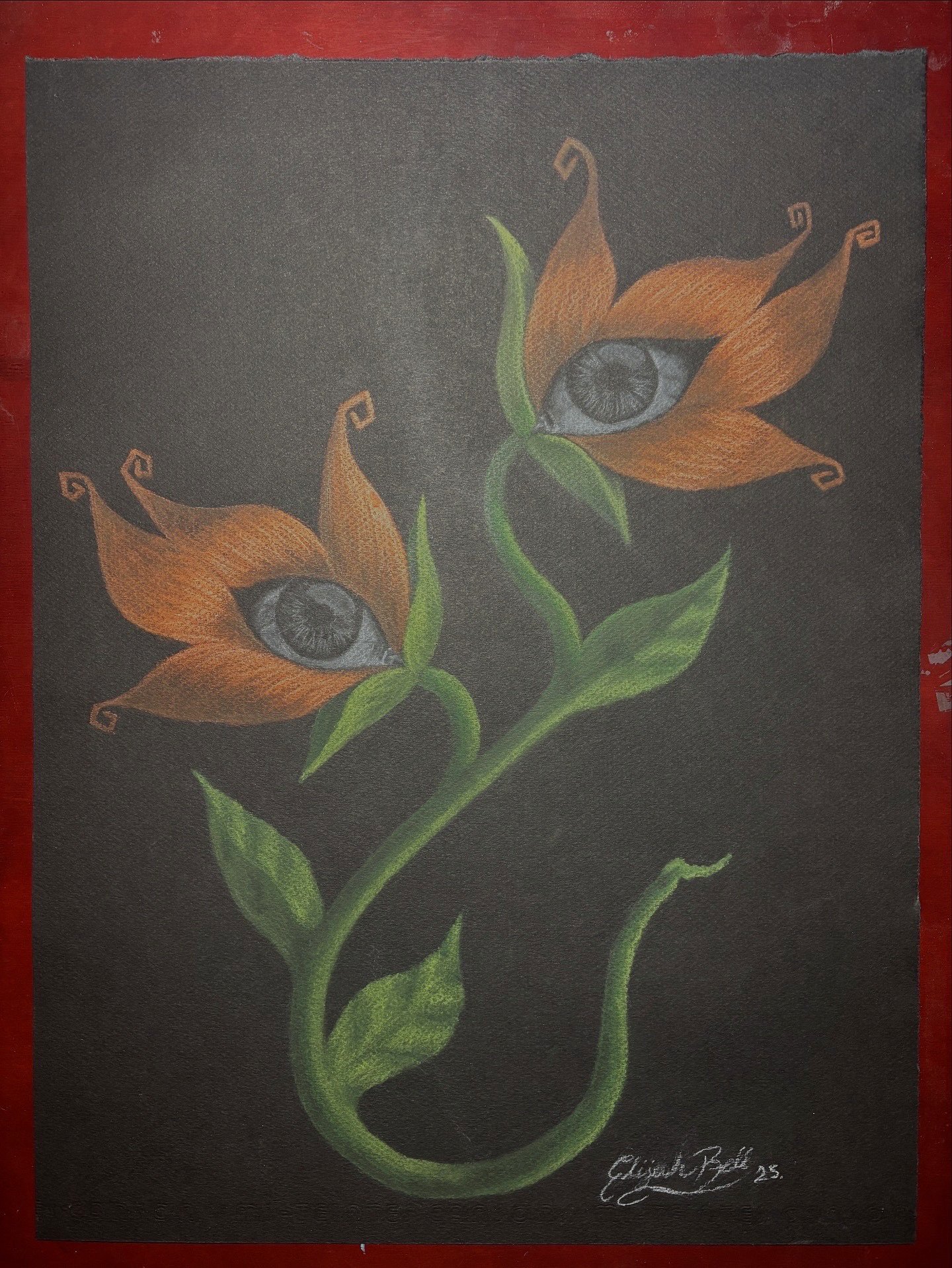 &ldquo;The Silent Witness&rdquo; 

12&rdquo;x16&rdquo; Pitt Pastel on black canson paper

Piece i drew based on a poem i read online- &ldquo;A cat will sit, its eyes lit in the dark
It knows your secrets but will never make a remark.
It keeps its sil