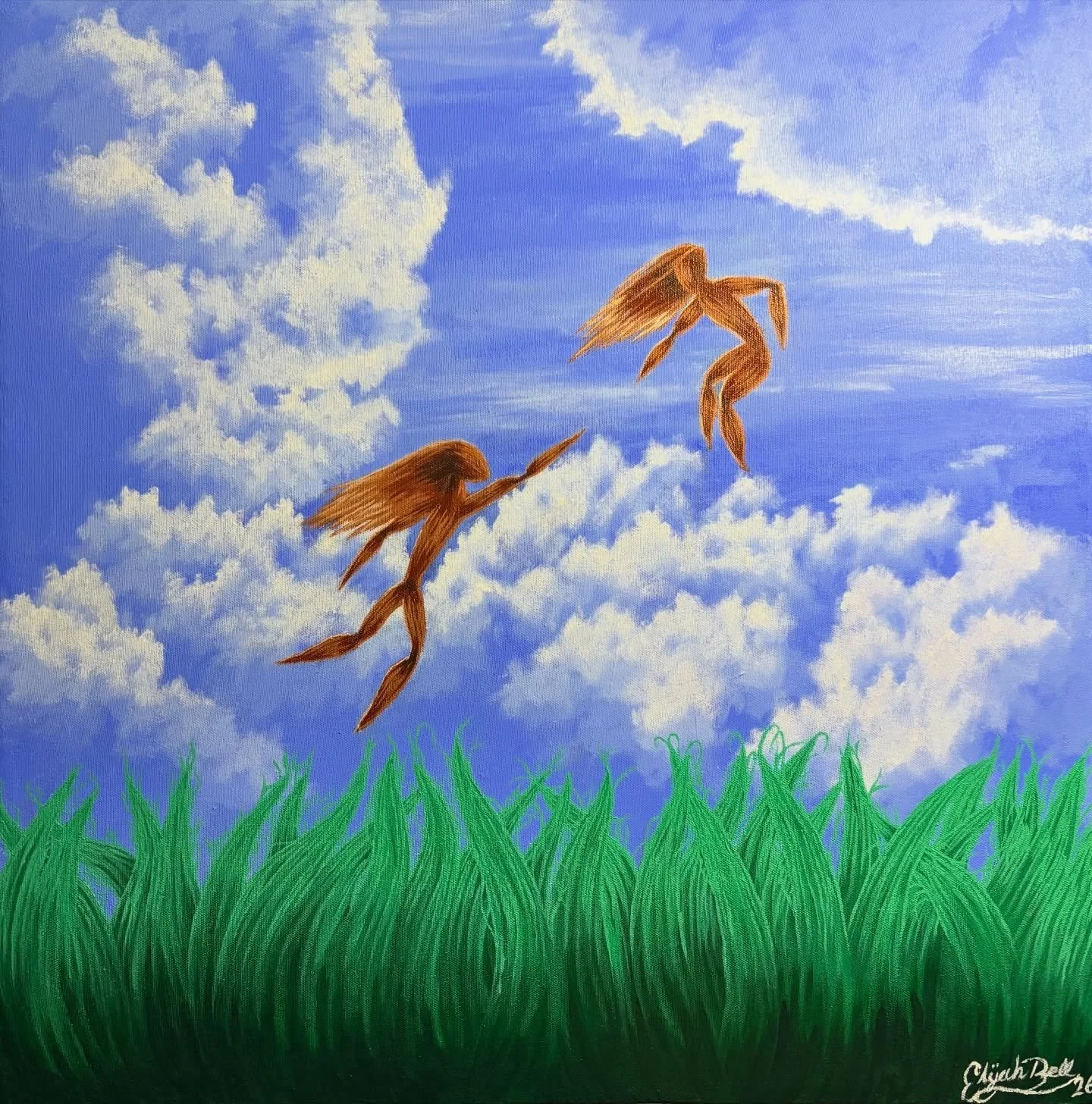 &ldquo;Bound&rdquo; 
2&rsquo;x2&rsquo; Acrylic on canvas 

Apart of my braidman series 

I&rsquo;ve been thinking about this subject alot and decided it deserved a painting. I originally did it on a skull but i needed to see it in colour. (Look on my