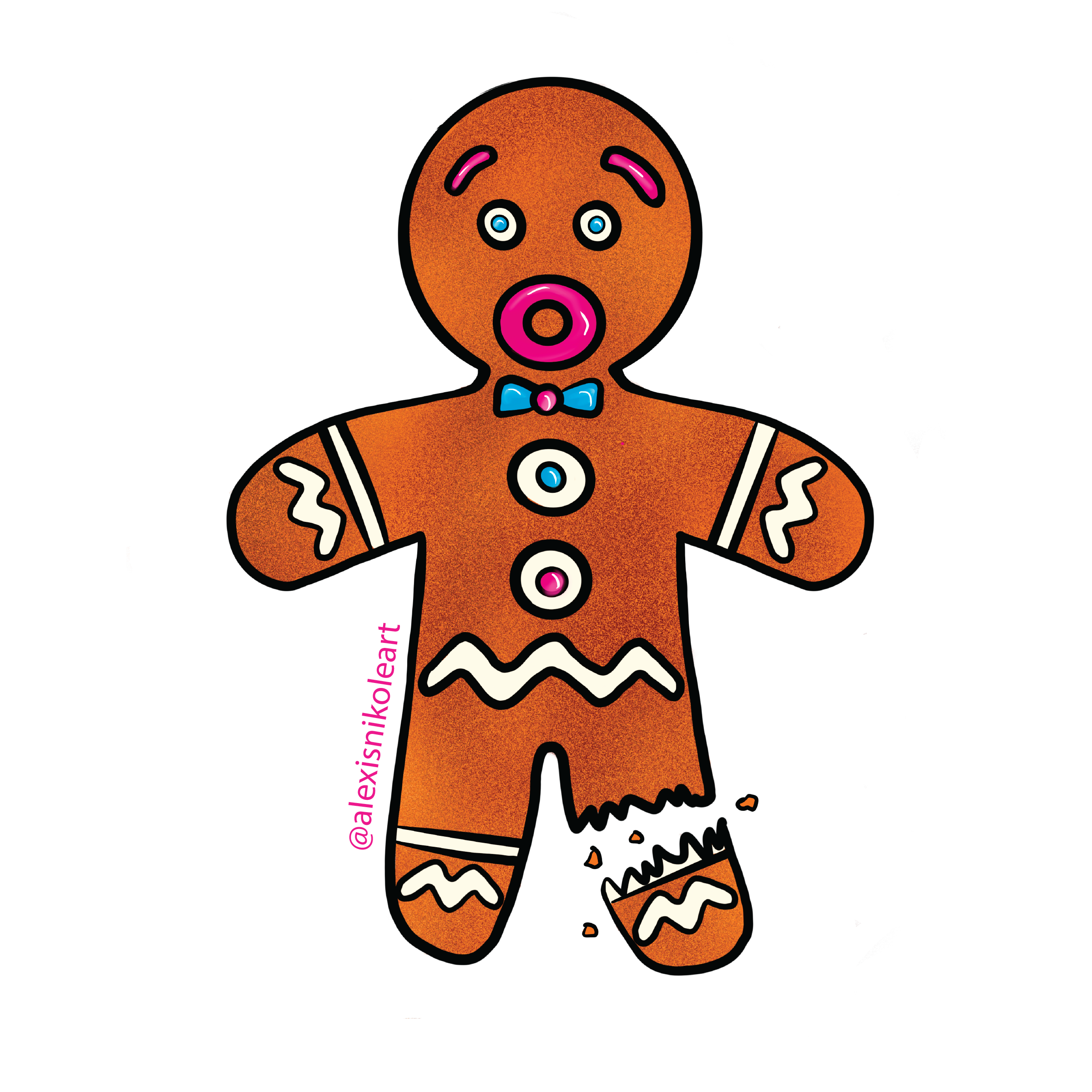 Gingerbread Man Sticker