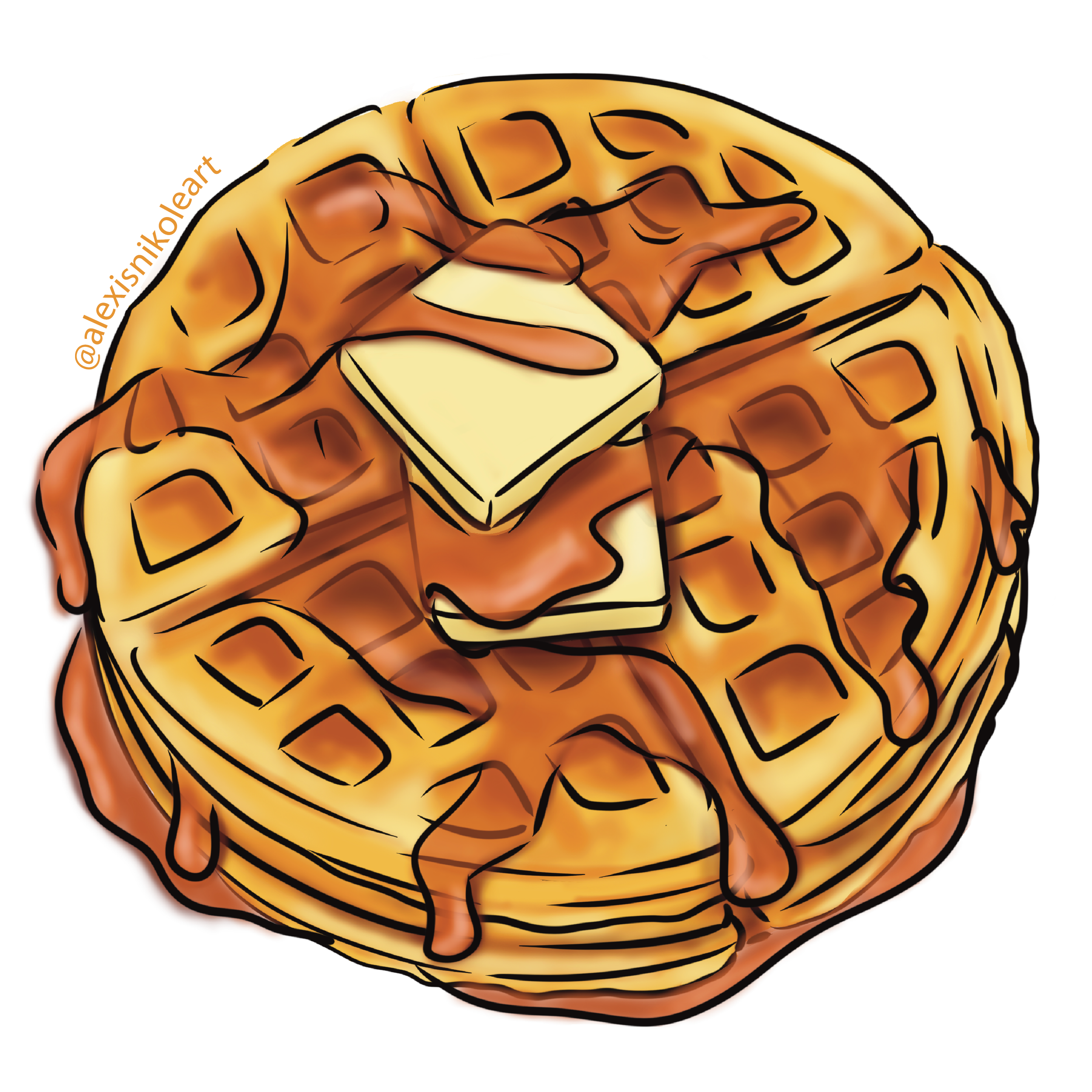 Waffle Sticker