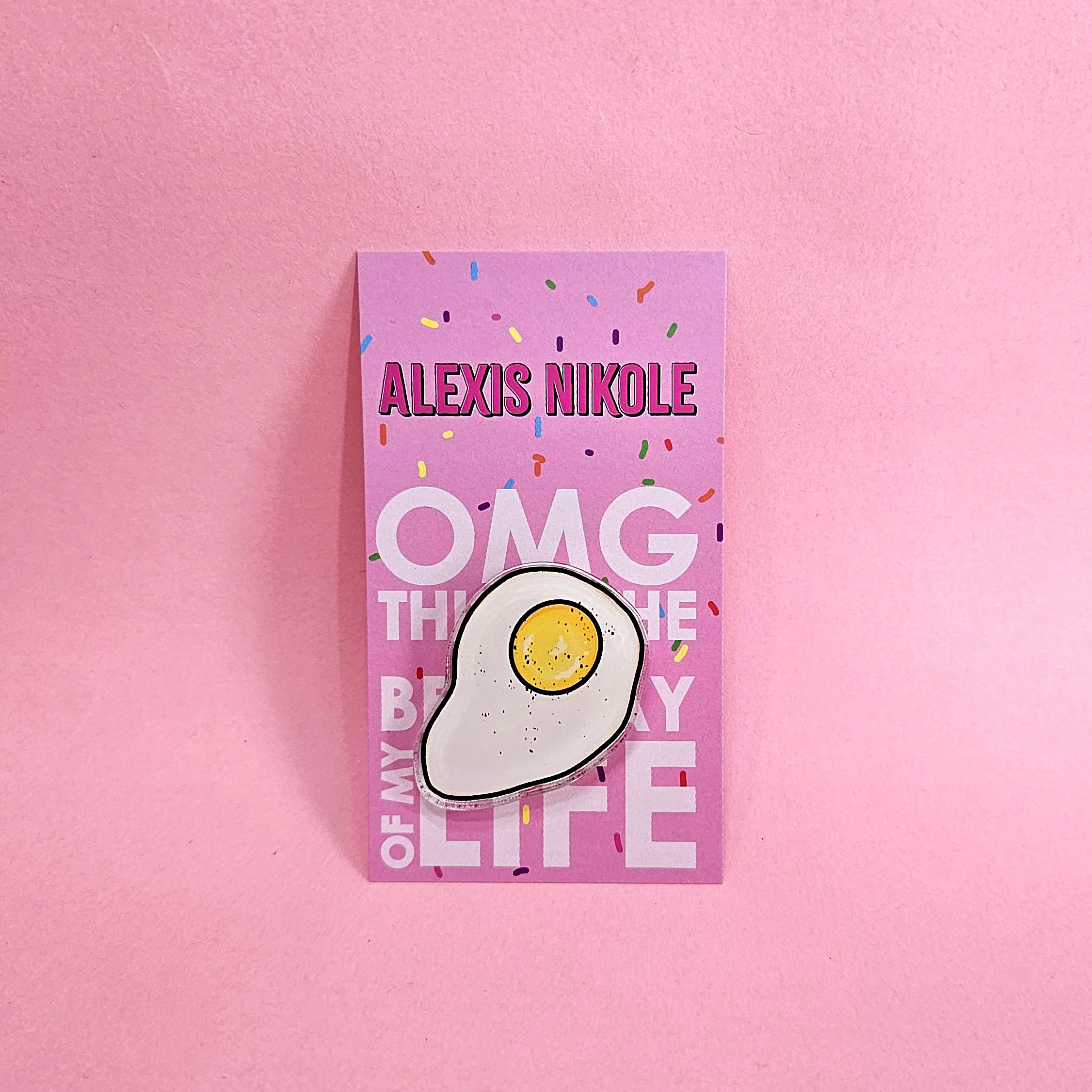 Fried Egg Acrylic Pin