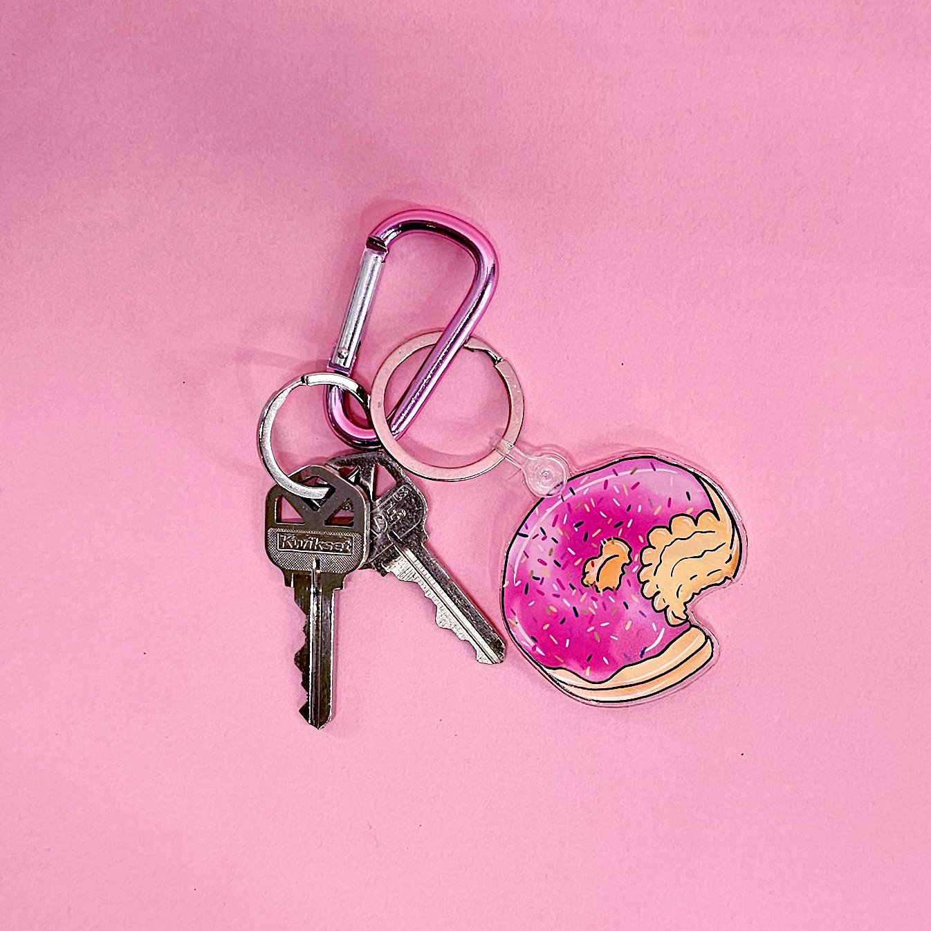 Homer Donut Keychain