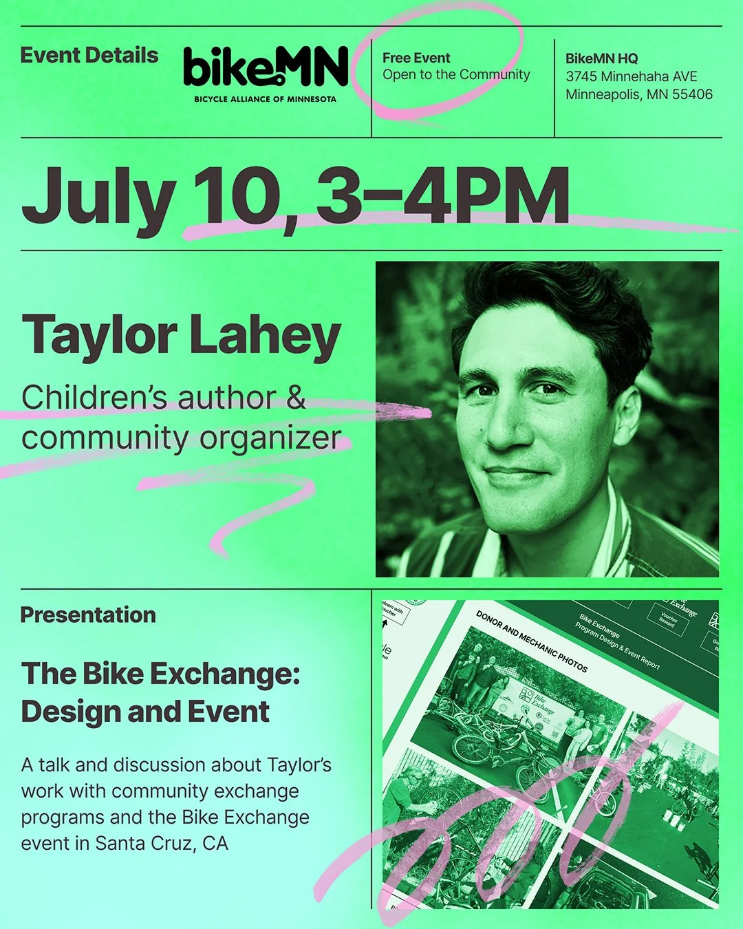 BikeMN: The Bike Exchange Design and Event