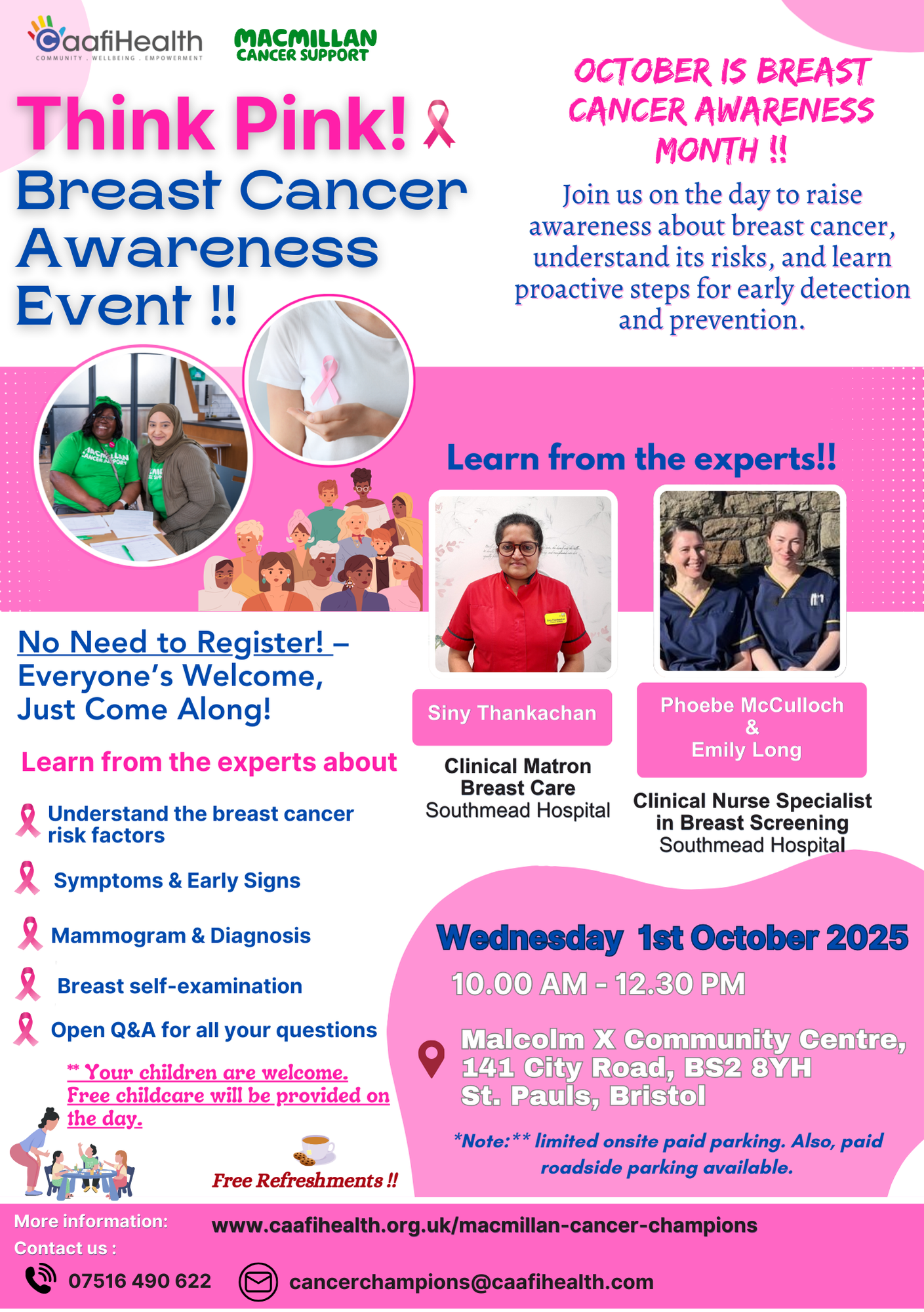 THINK PINK ! Breast Cancer Awareness Event — Caafi Health