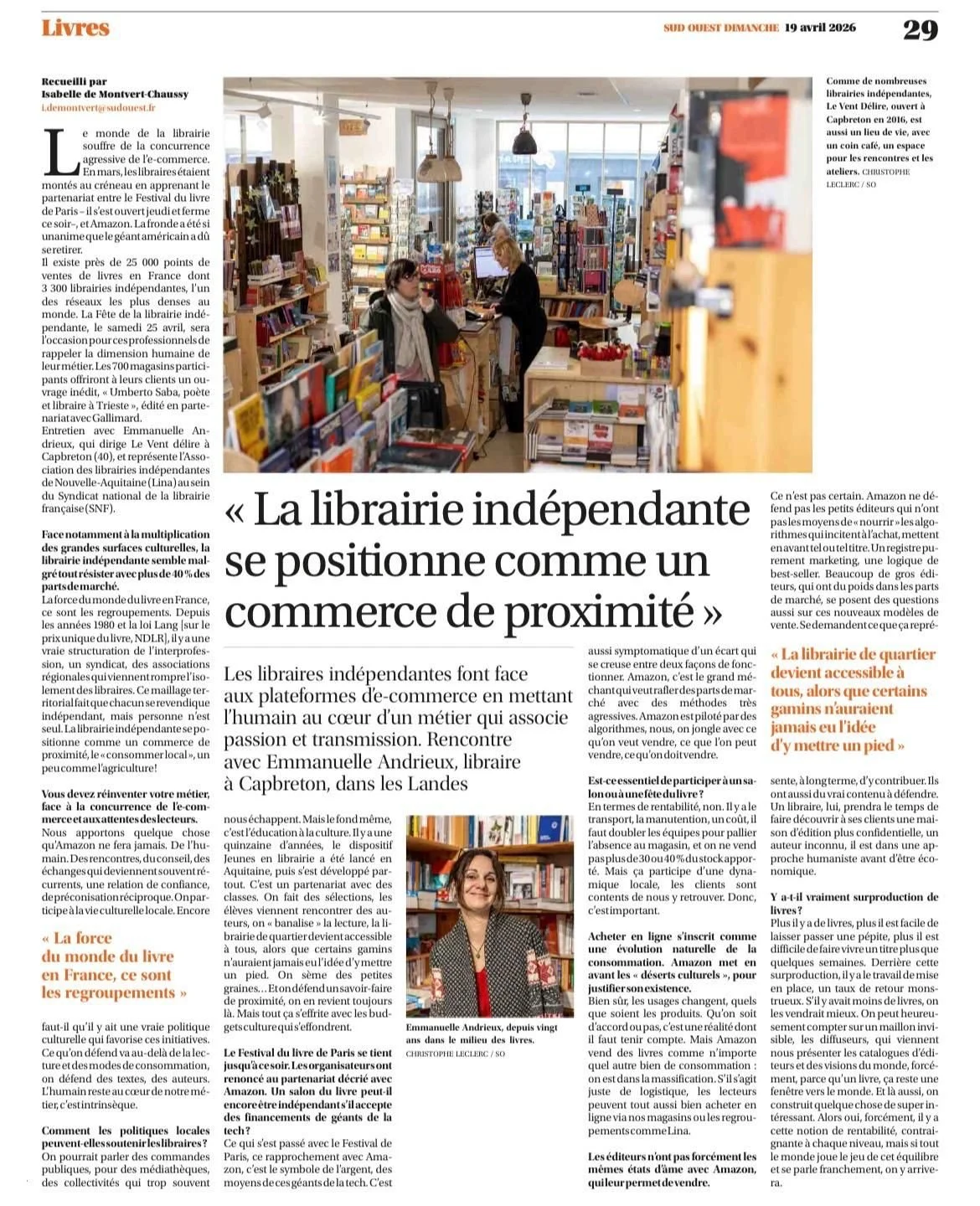 Un grand merci &agrave; @journalsudouest pour cet article 🌹