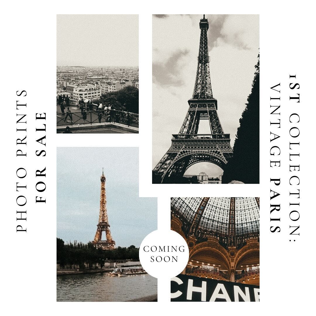 I&rsquo;m excited to announce that we are expanding our Art Collection to photo prints of travel, fashion, and more. 

There will be a series released each month, and the first collection is called Vintage Paris.
🥀 Collection will be available this 