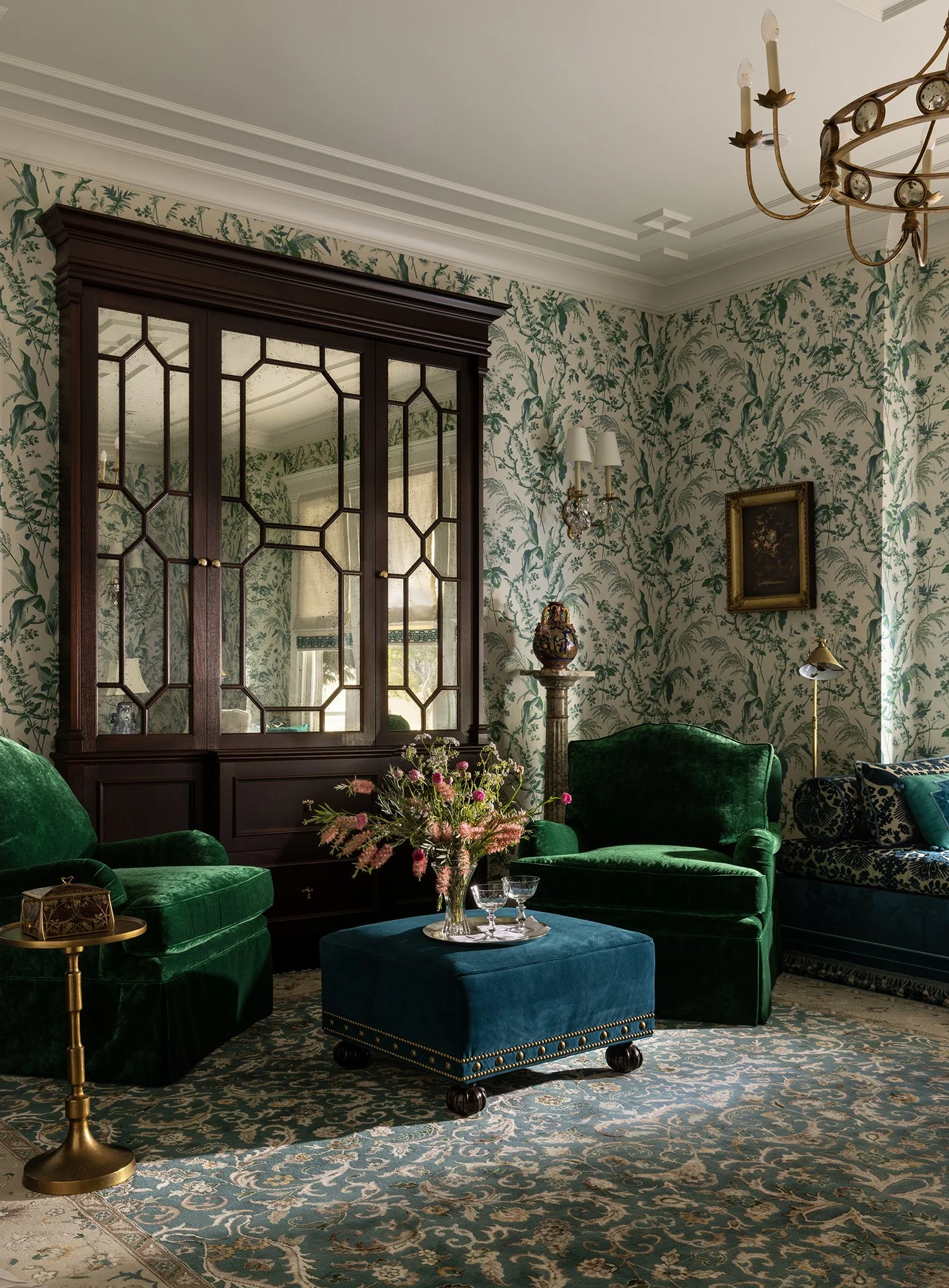 Kendall-Wilkinson-Design-Color-Story-Sitting-Room-Green-Blue-Armoire