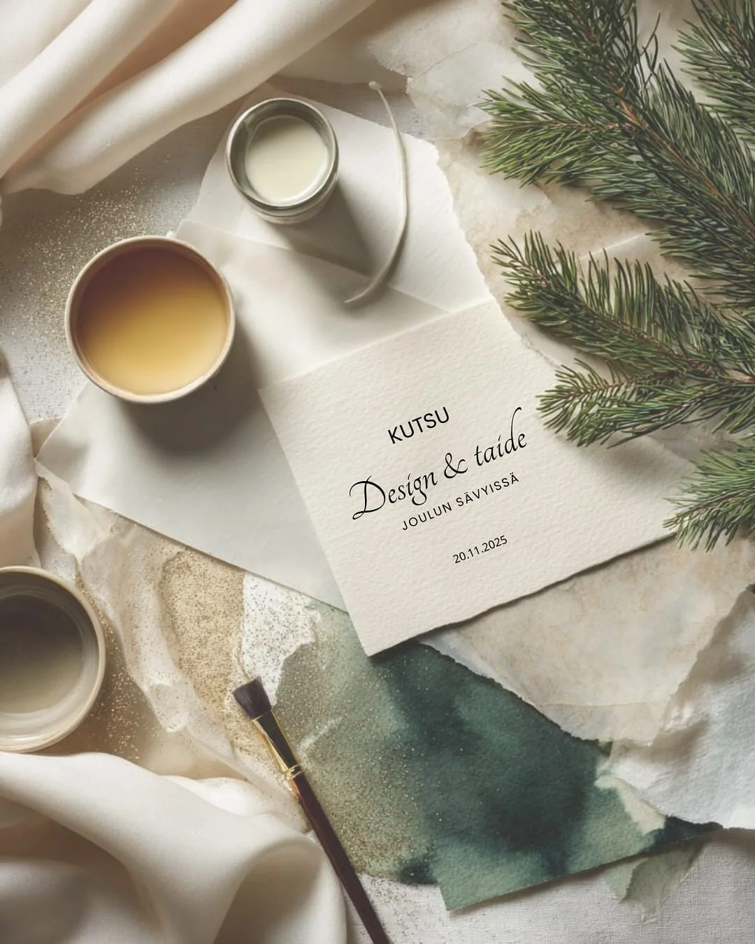 Design &amp; taide joulun s&auml;vyiss&auml; -tilaisuus

Miten moderni joulutunnelma luodaan? Mitk&auml; ovat ajankohtaisimmat sisustus- ja designtrendit juuri nyt?

Design Spazio, Decorio Design Studio ja KaikuArt kutsuvat sinut luovuuden &auml;&aum